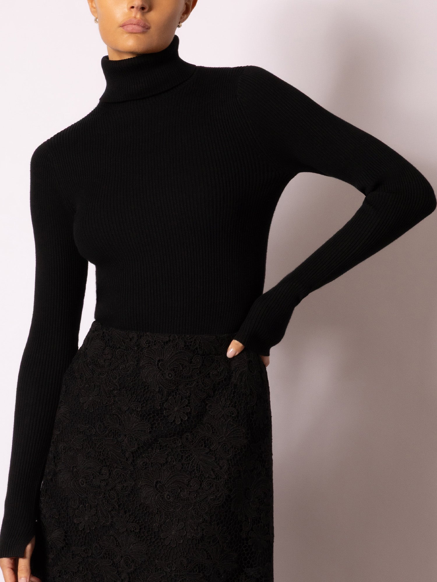 The Noel Ribbed Turtleneck The Noel Ribbed Turtleneck