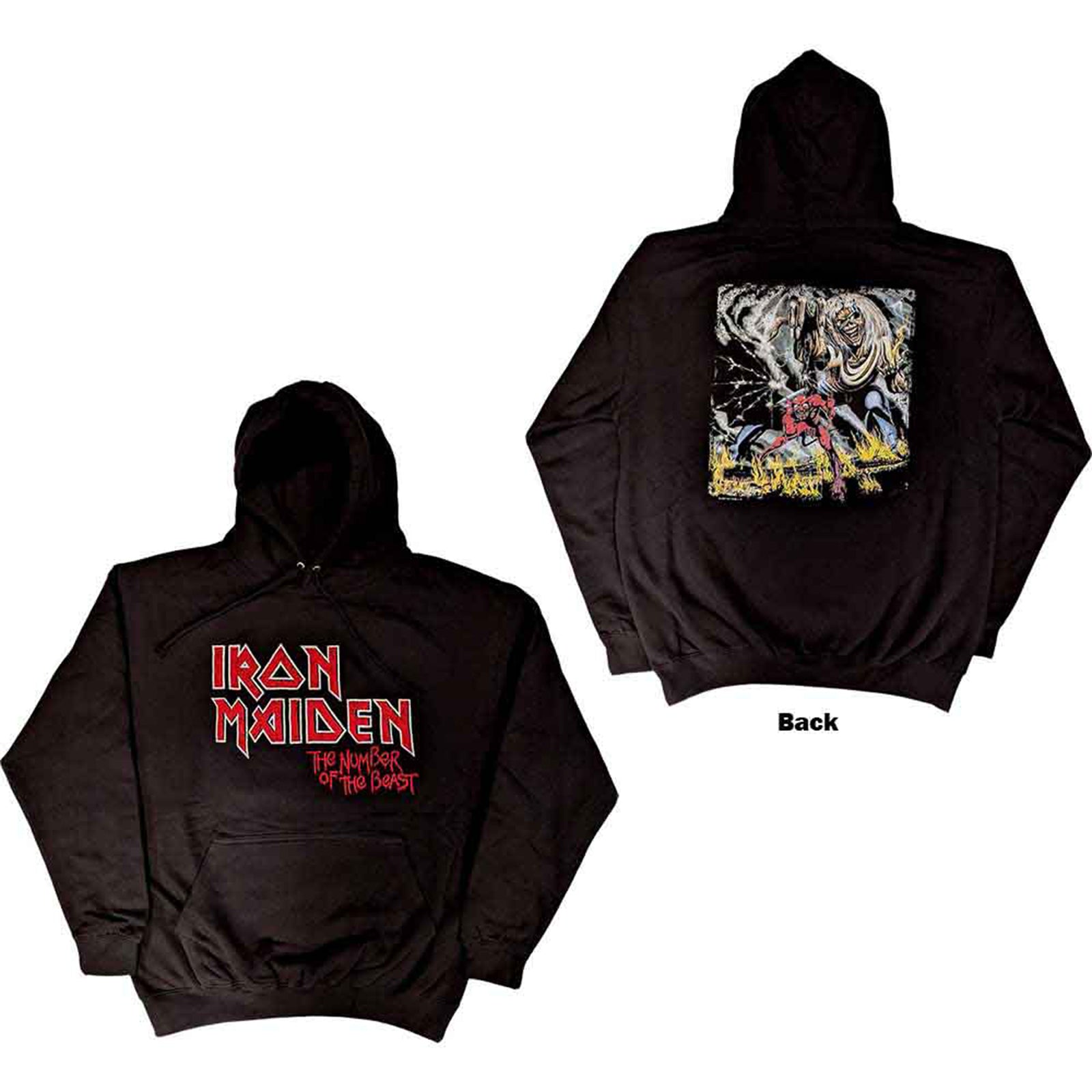 IRON MAIDEN – NUMBER OF THE BEAST VINTAGE LOGO FADED EDGE ALBUM – Pullover Hoodie Black Back Print IRON MAIDEN – NUMBER OF THE BEAST VINTAGE LOGO FADED EDGE ALBUM – Pullover Hoodie Black Back Print
