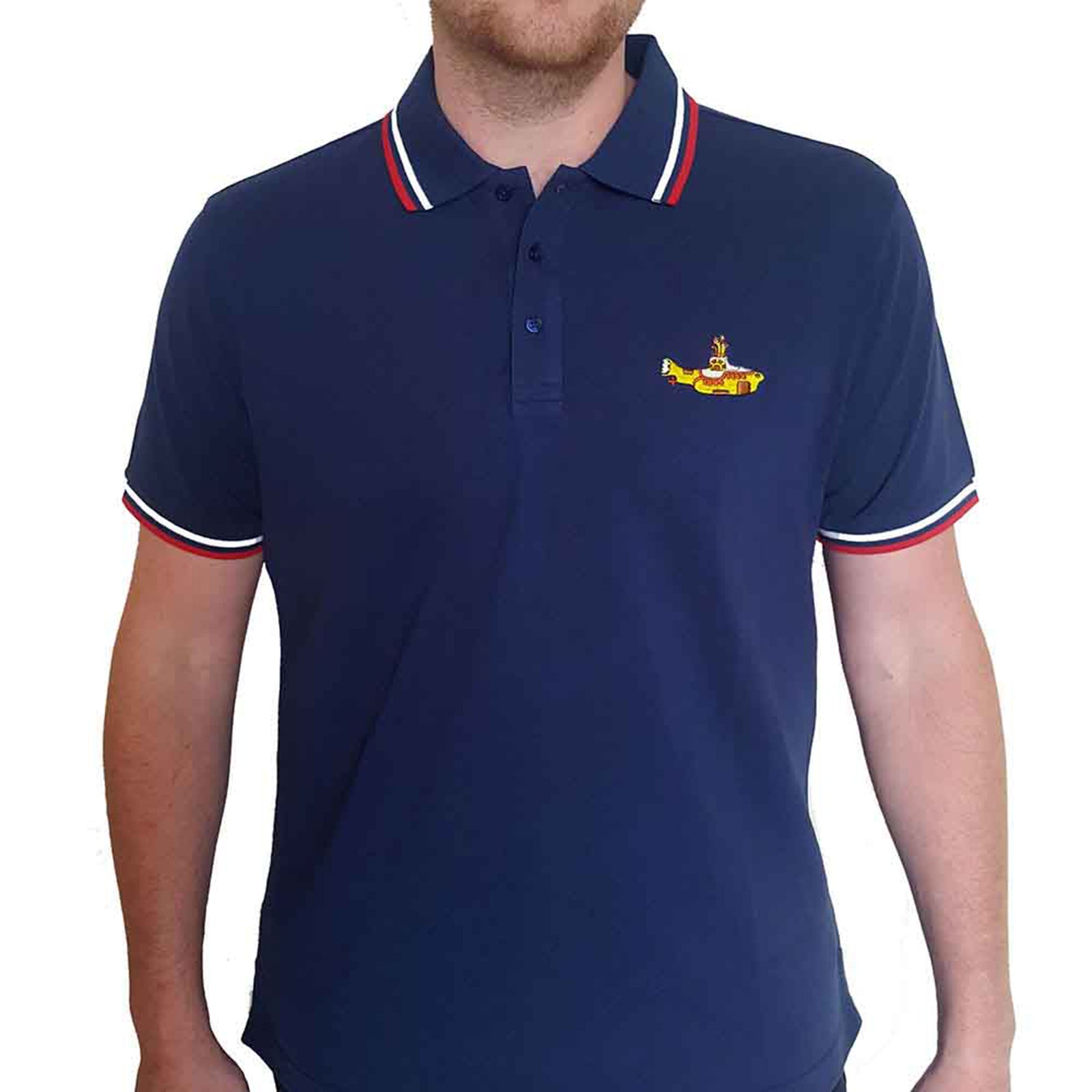 THE BEATLES – YELLOW SUBMARINE – Polo Shirt Blue THE BEATLES – YELLOW SUBMARINE – Polo Shirt Blue
