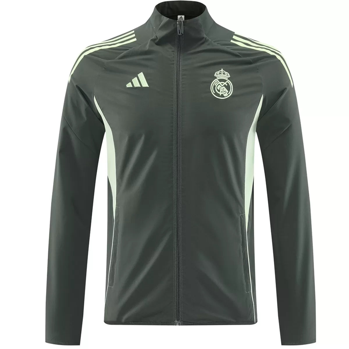 Real Madrid Windbreaker Jacket Green – Real Madrid Windbreaker Jacket Green –