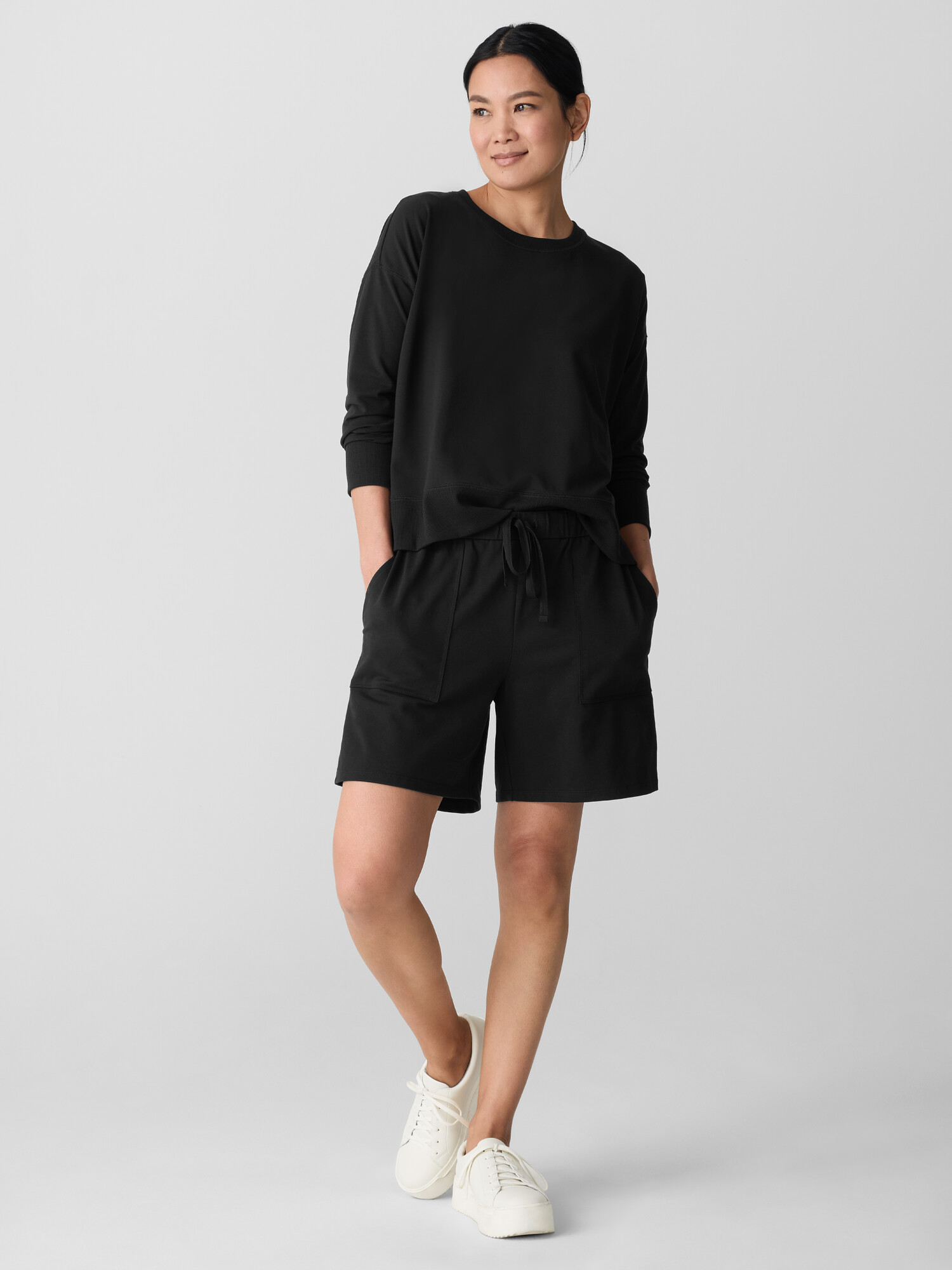 Pima Cotton Stretch Jersey Walking Shorts Pima Cotton Stretch Jersey Walking Shorts