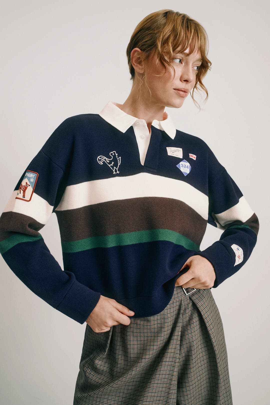 Sea New York Arther Varsity Knit Rugby Shirt Multicolored