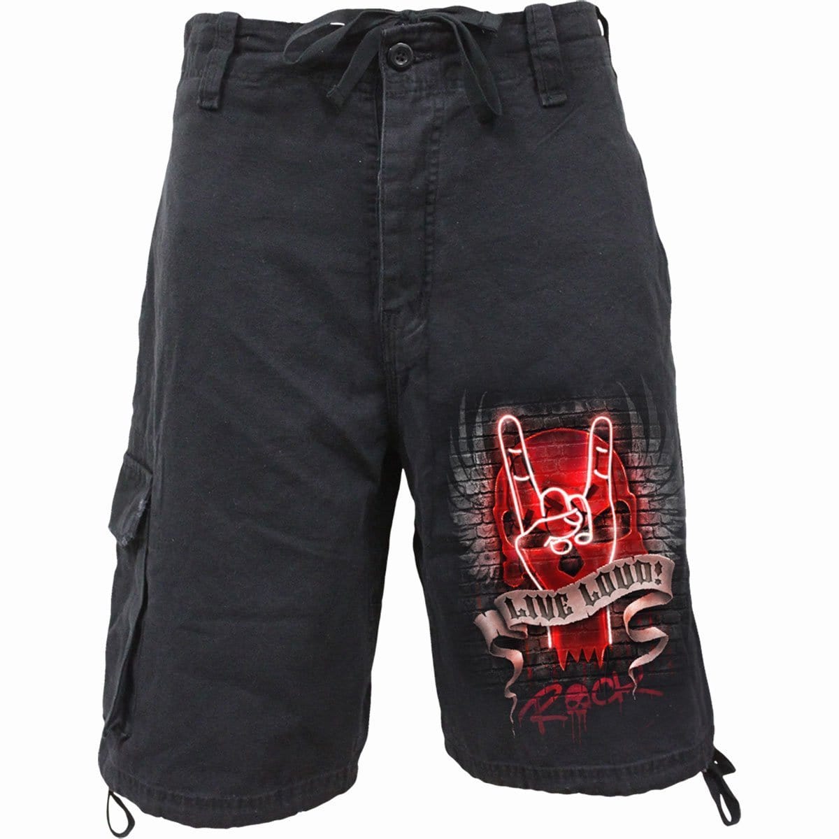 LIVE LOUD – Vintage Cargo Shorts Black LIVE LOUD – Vintage Cargo Shorts Black