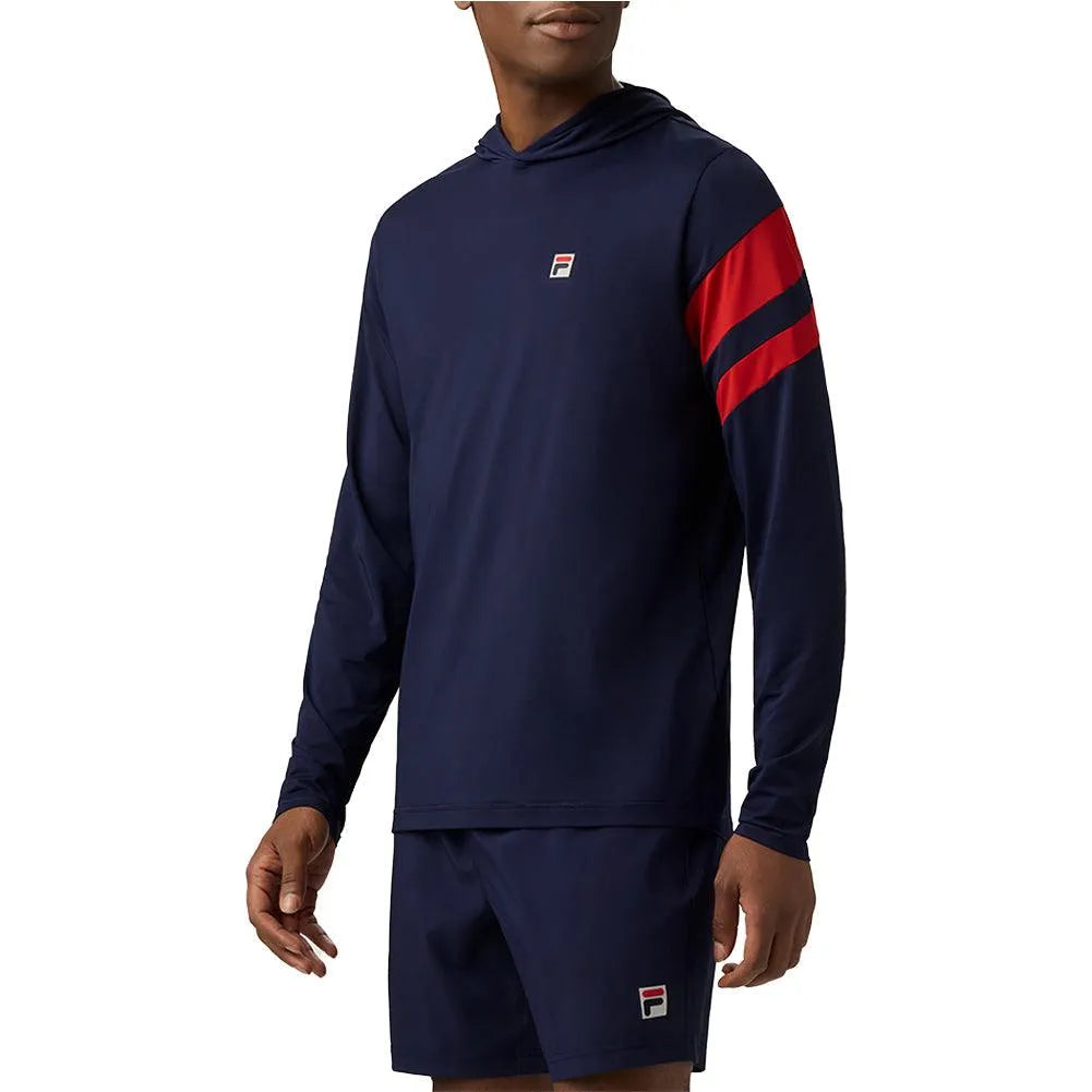 Men’s Long Sleeve Tennis Hoodie – _NAVYRD Men’s Long Sleeve Tennis Hoodie – _NAVYRD