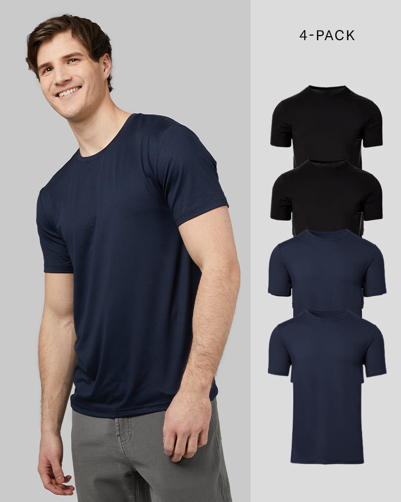 MEN’S -PACK COOL CLASSIC CREW SHIRT – BLACK NAVY MEN’S -PACK COOL CLASSIC CREW SHIRT – BLACK NAVY