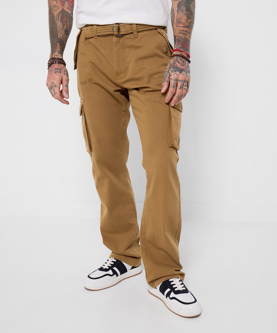 Hit The Action Cargo Trousers – Size – Tobacco – by Joe Browns Hit The Action Cargo Trousers – Size – Tobacco – by Joe Browns