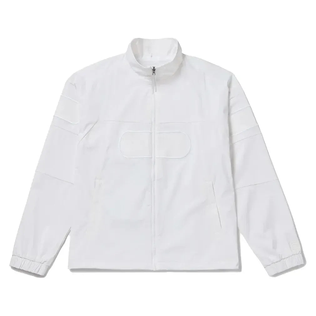 Unisex Center Court Ace Podium Tennis Jacket White and Black Unisex Center Court Ace Podium Tennis Jacket White and Black