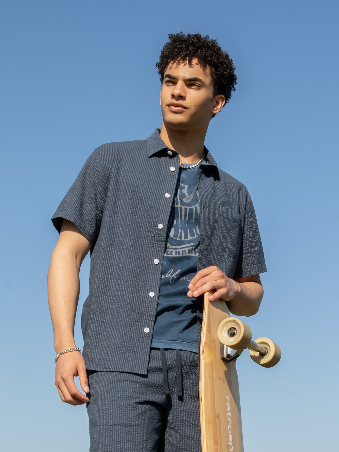 Men’s Shirt Terrance Seersucker Button-Up Short Sleeve Rayon by UNIONBAY, Navy Men’s Shirt Terrance Seersucker Button-Up Short Sleeve Rayon by UNIONBAY, Navy