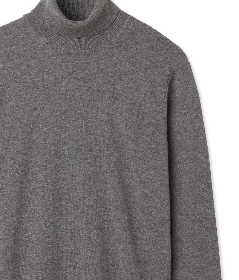Falconeri Ultrasoft Cashmere Turtleneck Sweater Man Dark Grey Melange Falconeri Ultrasoft Cashmere Turtleneck Sweater Man Dark Grey Melange