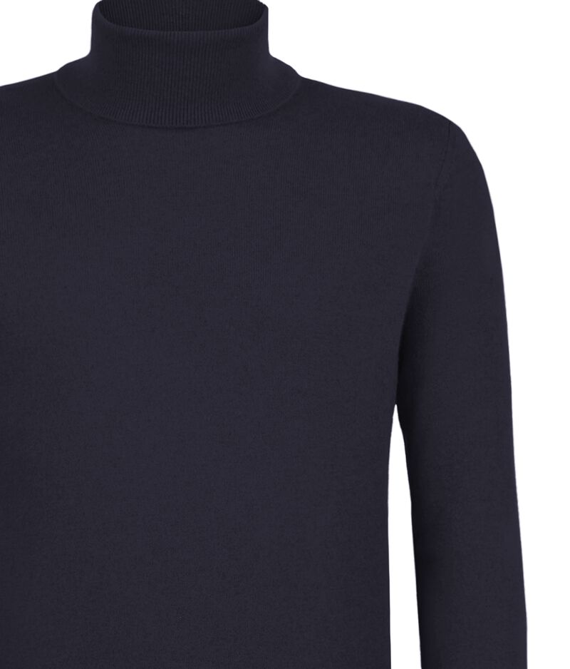 Falconeri Ultrasoft Cashmere Turtleneck Sweater Man Navy Blue