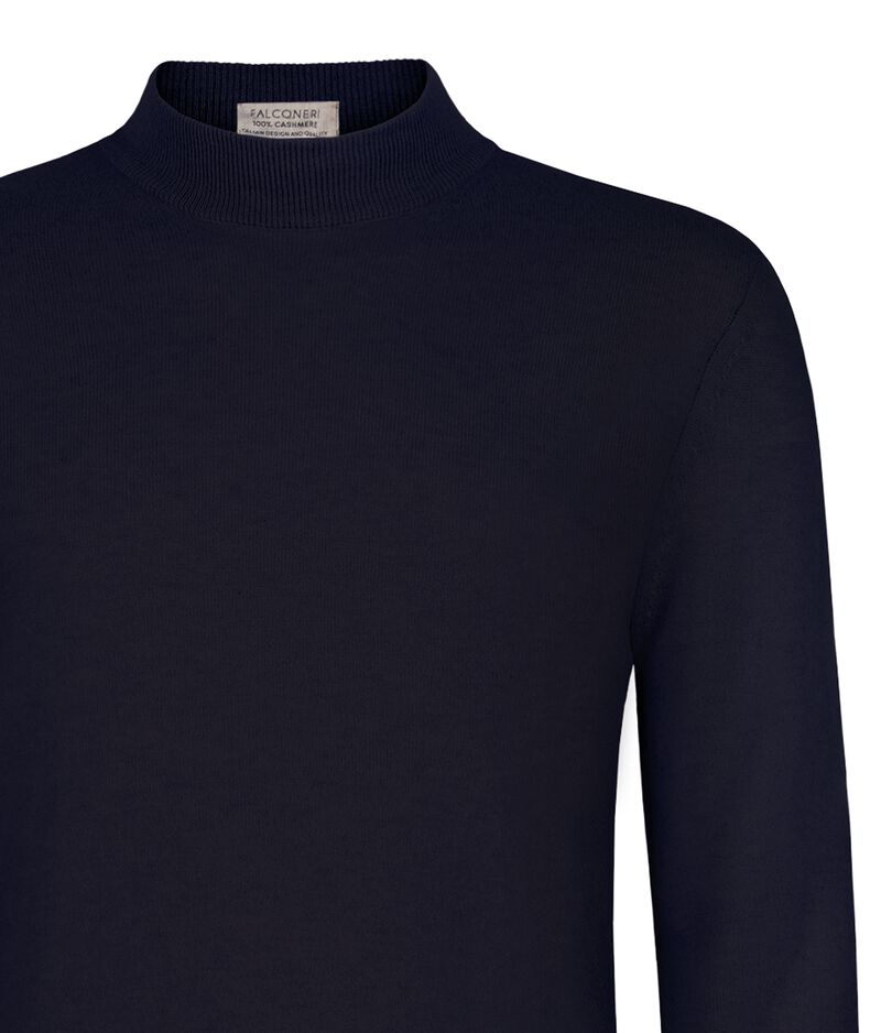 Falconeri Ultrasoft Cashmere Turtleneck Sweater Man Navy Blue Falconeri Ultrasoft Cashmere Turtleneck Sweater Man Navy Blue