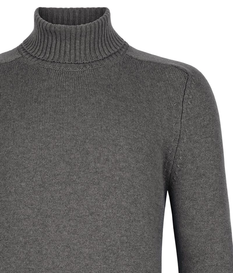 Falconeri Ultrasoft Cashmere Turtleneck Man Dark Grey Melange