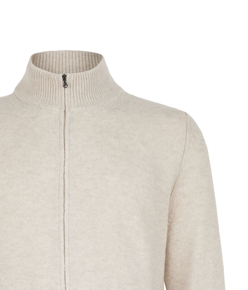Falconeri Ultrasoft Cashmere zippered cardigan Man Stone Falconeri Ultrasoft Cashmere zippered cardigan Man Stone