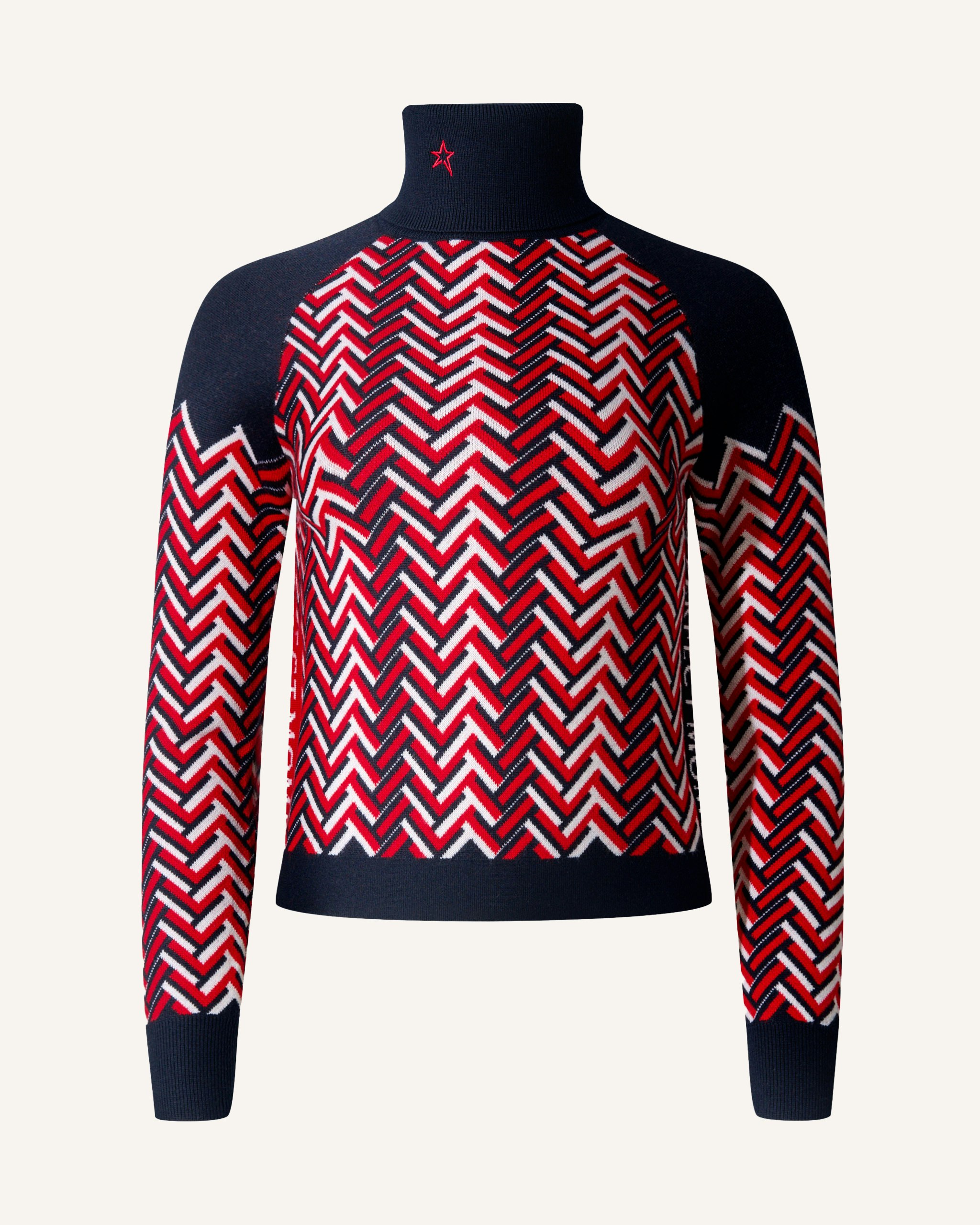 Chunky Chevron Merino Wool Turtleneck Sweater Chunky Chevron Merino Wool Turtleneck Sweater