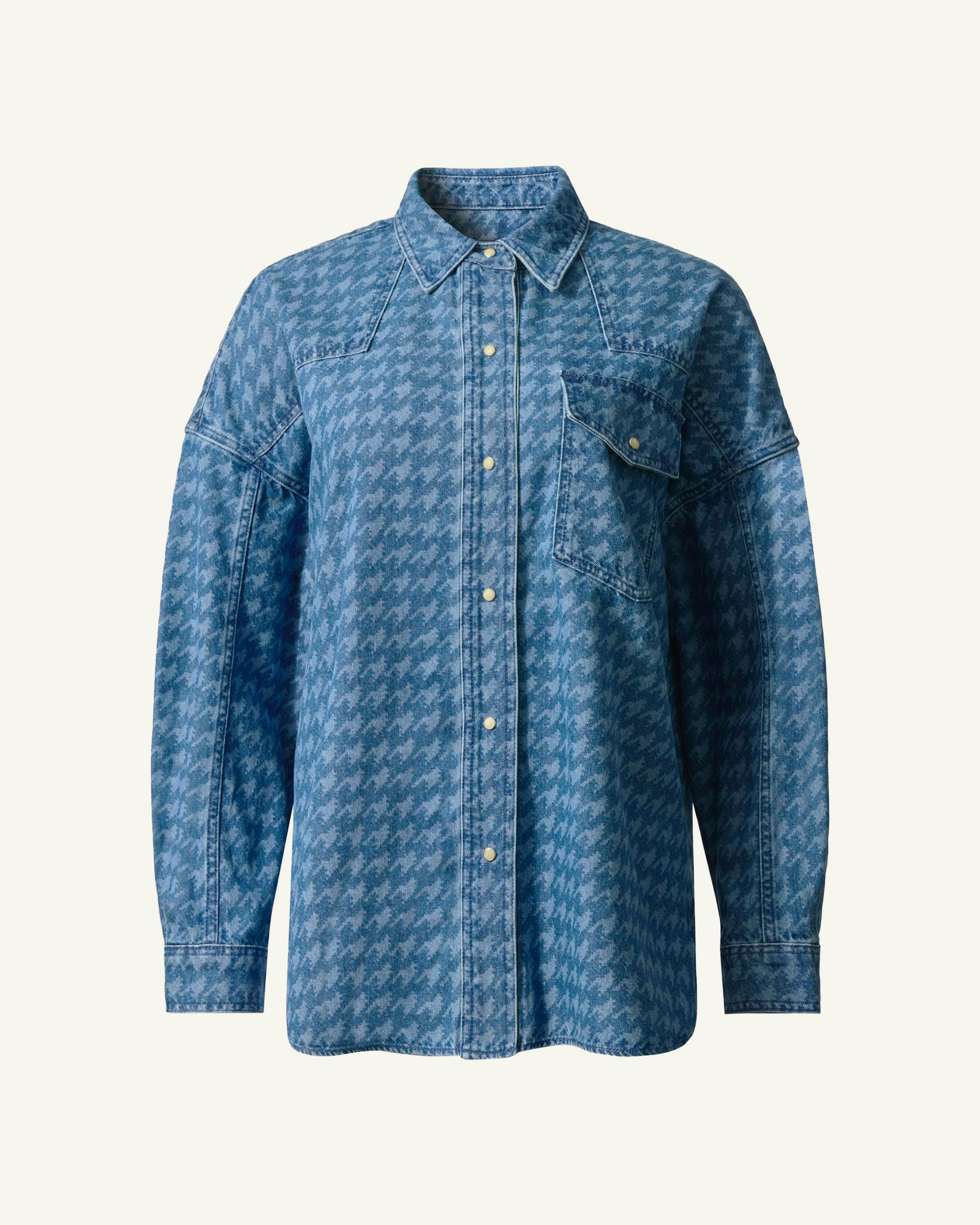 Houndstooth Denim Shirt Houndstooth Denim Shirt