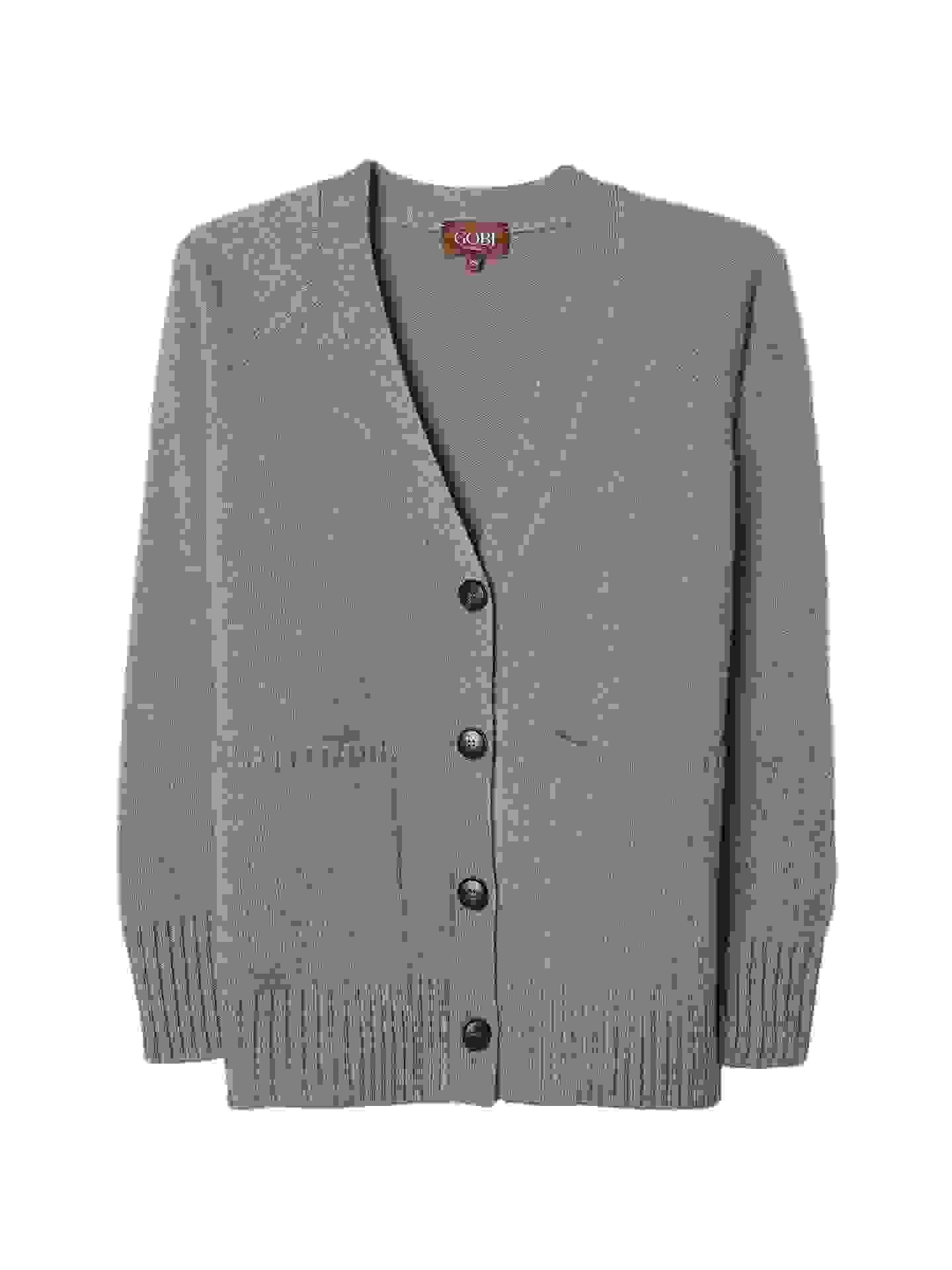 Organic Color Relaxed-Fit Cashmere Cardigan – L taupe WK- Organic Color Relaxed-Fit Cashmere Cardigan – L taupe WK-