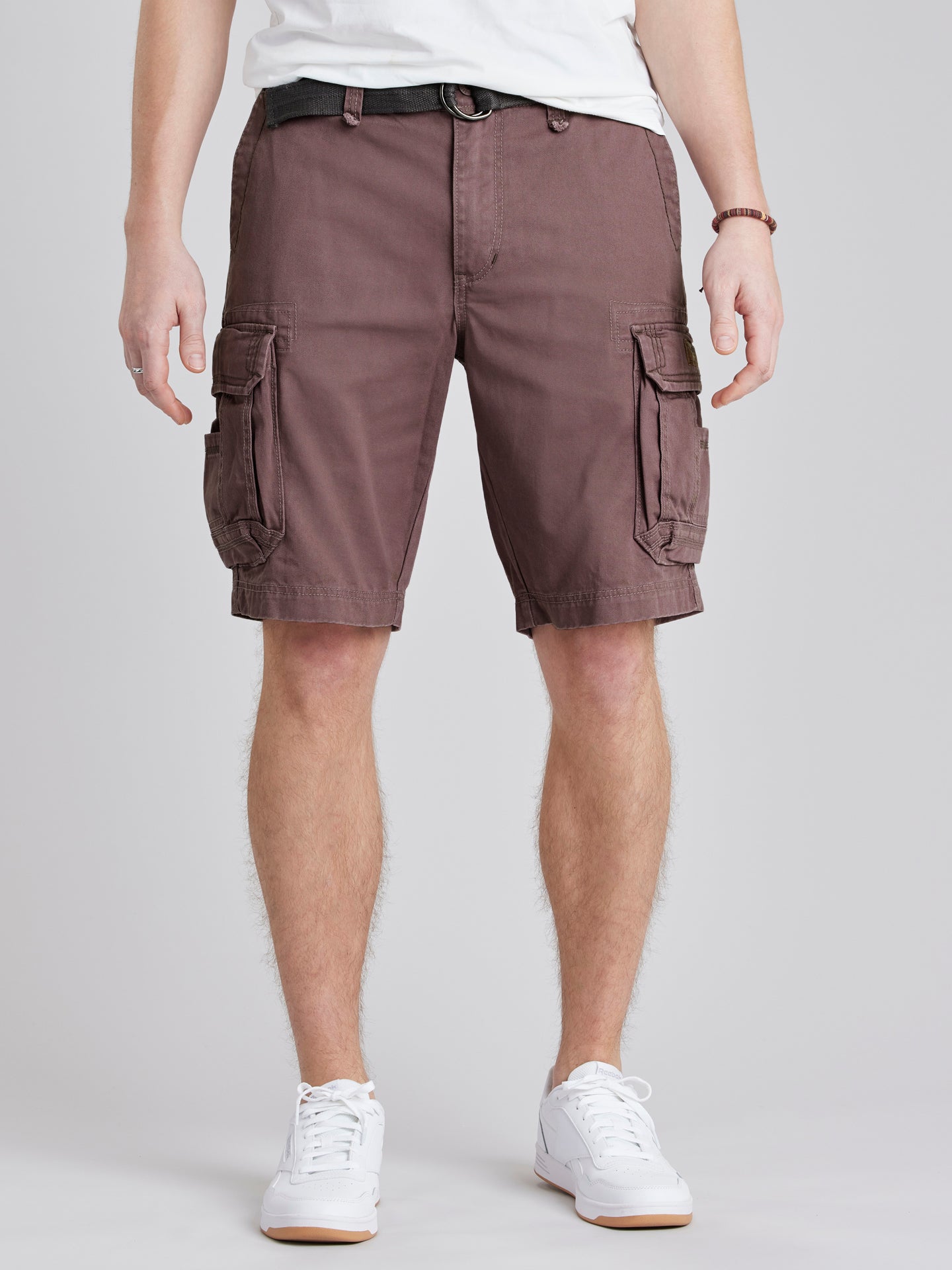 Men’s Survivor Belted Cargo Shorts by UNIONBAY, Pallor Men’s Survivor Belted Cargo Shorts by UNIONBAY, Pallor