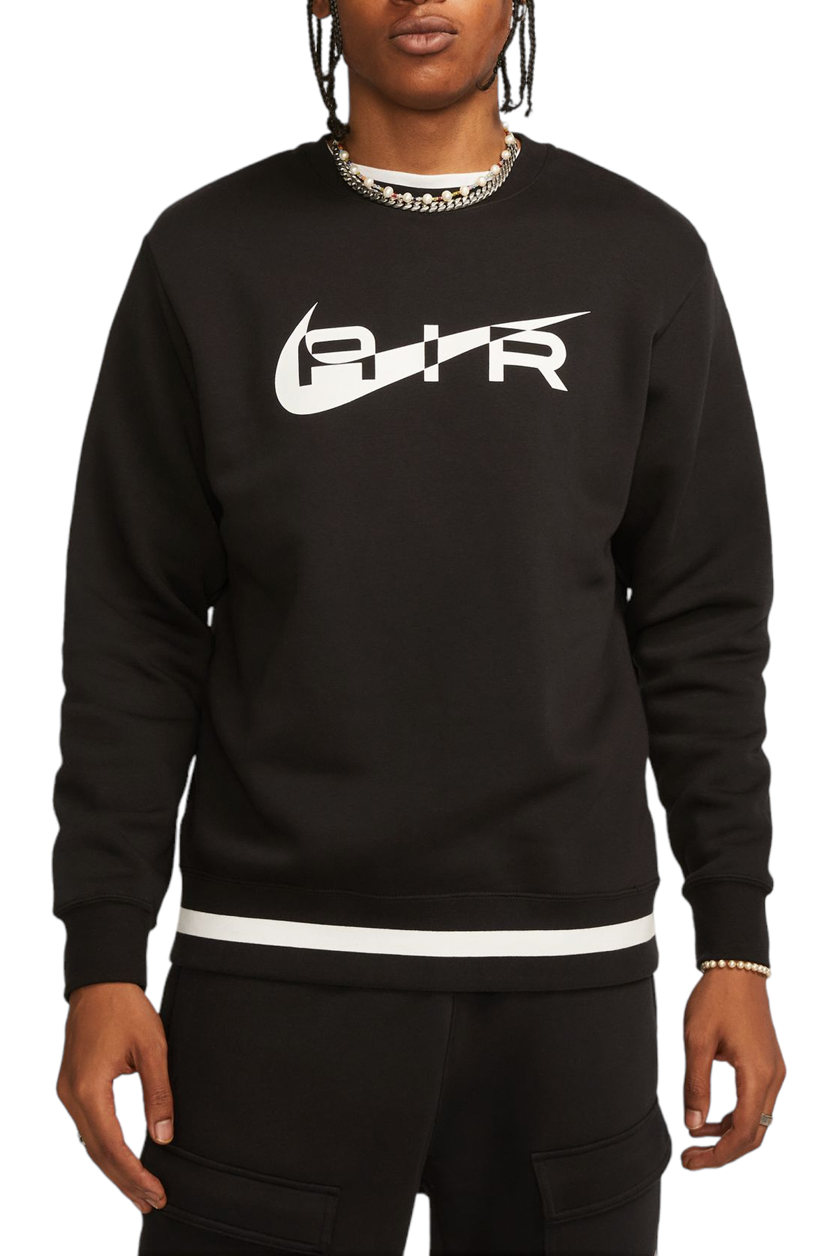 Men Air Fleece Crewneck Sweatshirt Sweatshirts Black Men Air Fleece Crewneck Sweatshirt Sweatshirts Black
