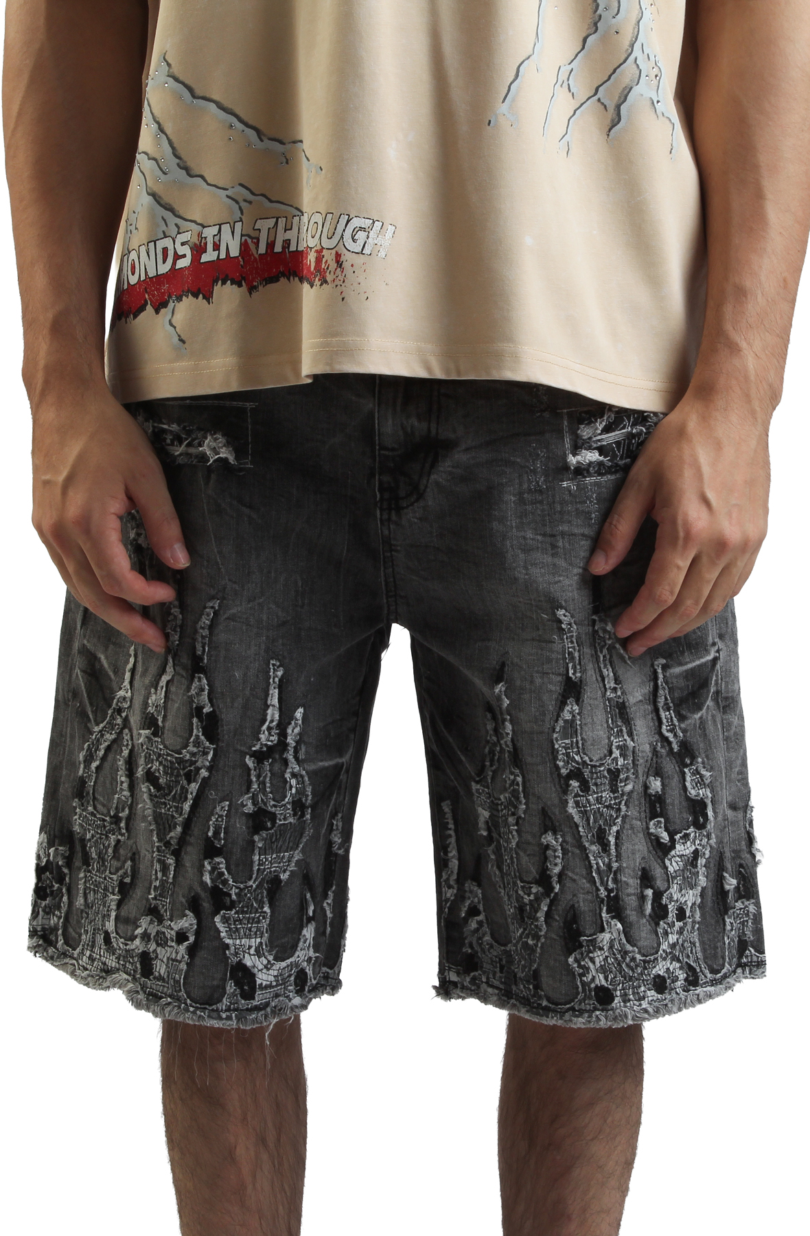 Men Mechanical Flames Shorts Eris Grey Shorts Eris Grey Men Mechanical Flames Shorts Eris Grey Shorts Eris Grey