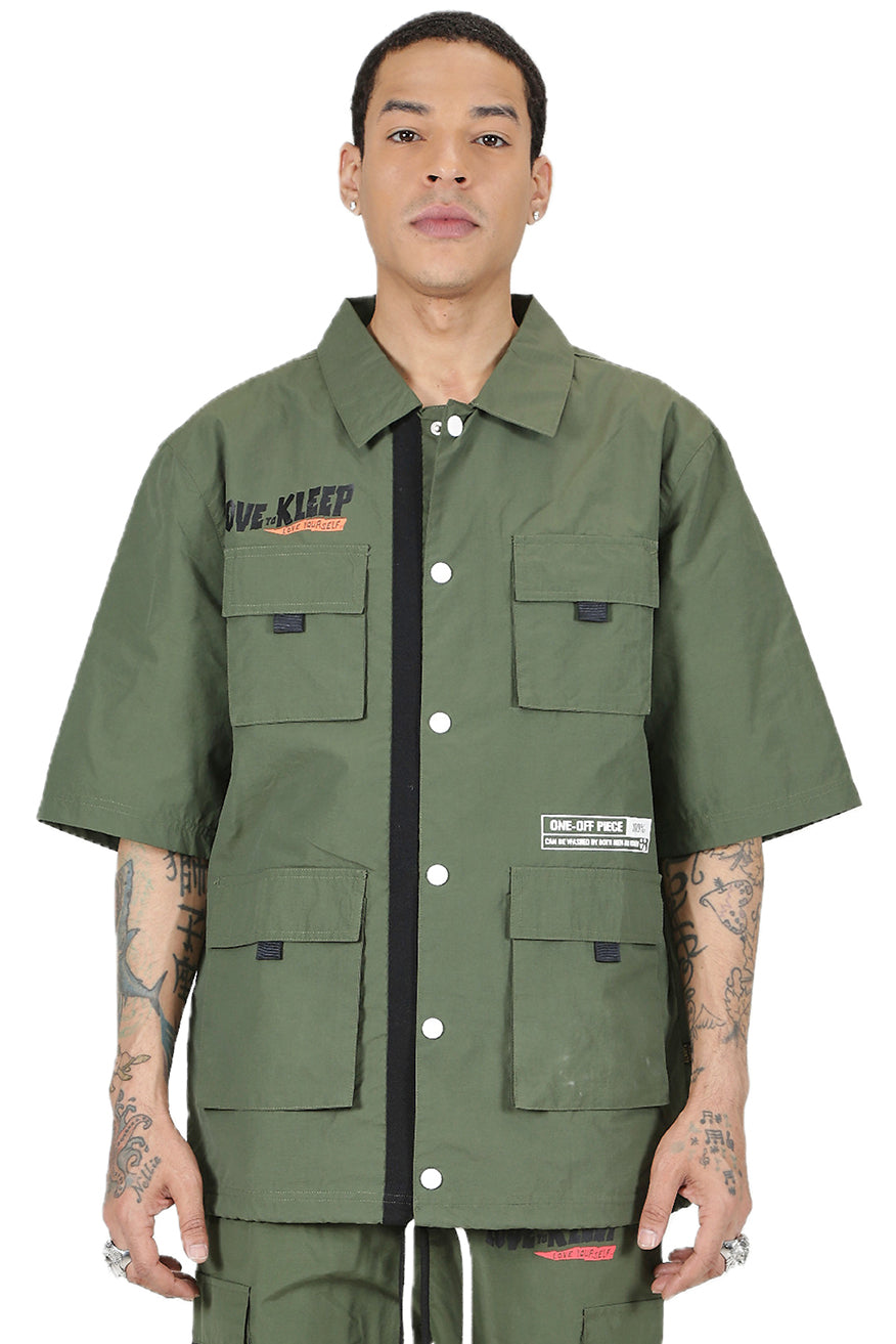 Anas Men’s premium crispy nylon short sleeve coach jacket