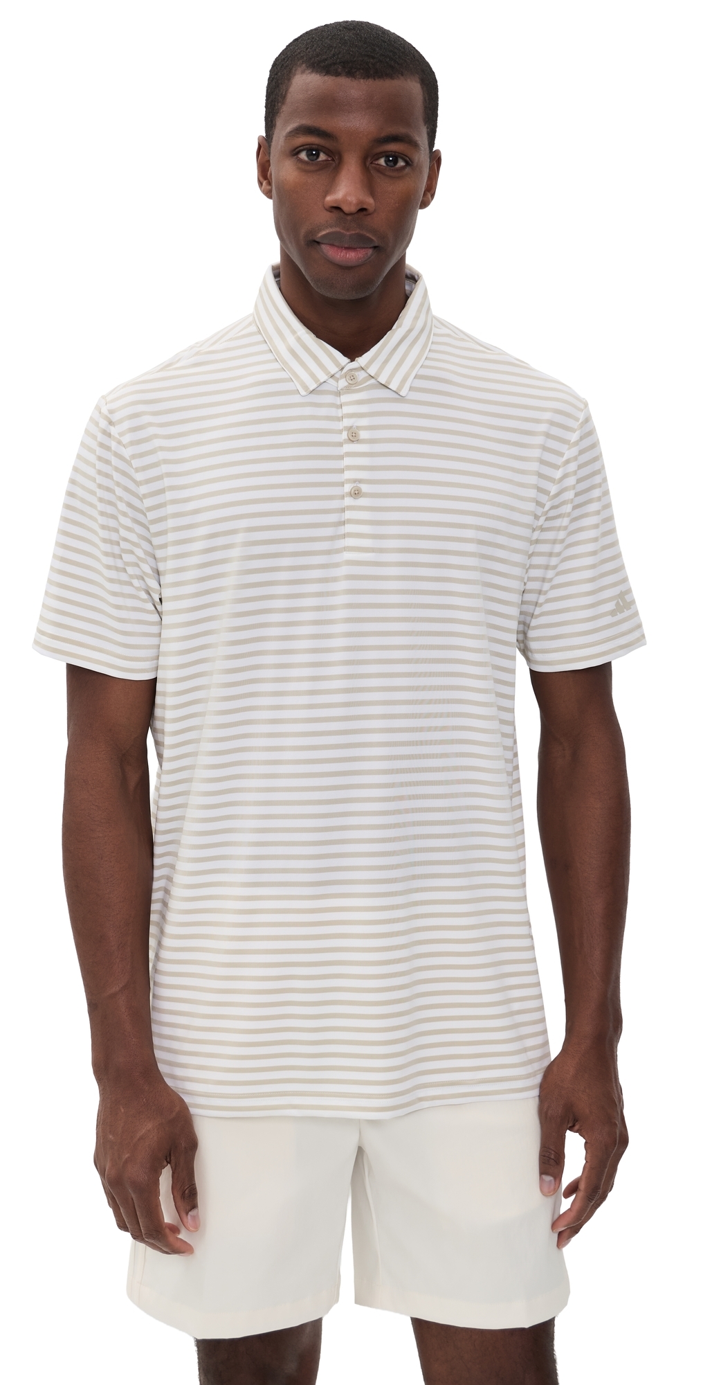 Adidas Golf Ultimate Stripe Polo Shirt WhiteWonder Alumina Adidas Golf Ultimate Stripe Polo Shirt WhiteWonder Alumina