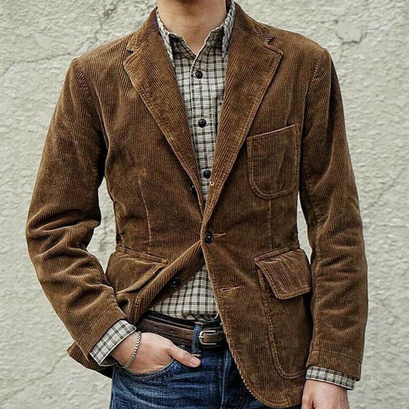 Men’s Casual Corduroy Jacket Solid Color, Stylish and Comfortable Men’s Casual Corduroy Jacket Solid Color, Stylish and Comfortable