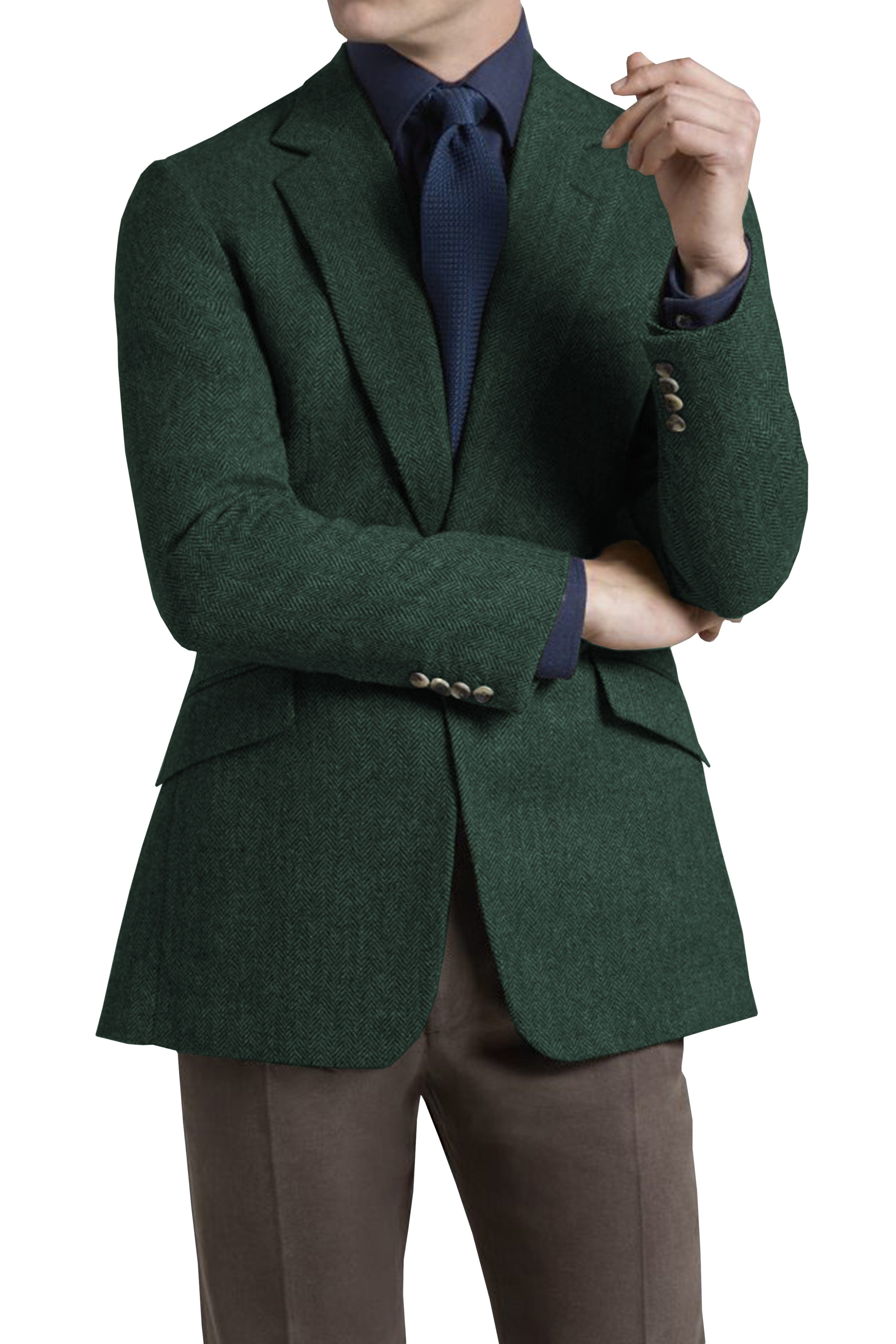 Aesido Men’s Notch Lapel Business Casual Blazer – Hunt Green R Aesido Men’s Notch Lapel Business Casual Blazer – Hunt Green R