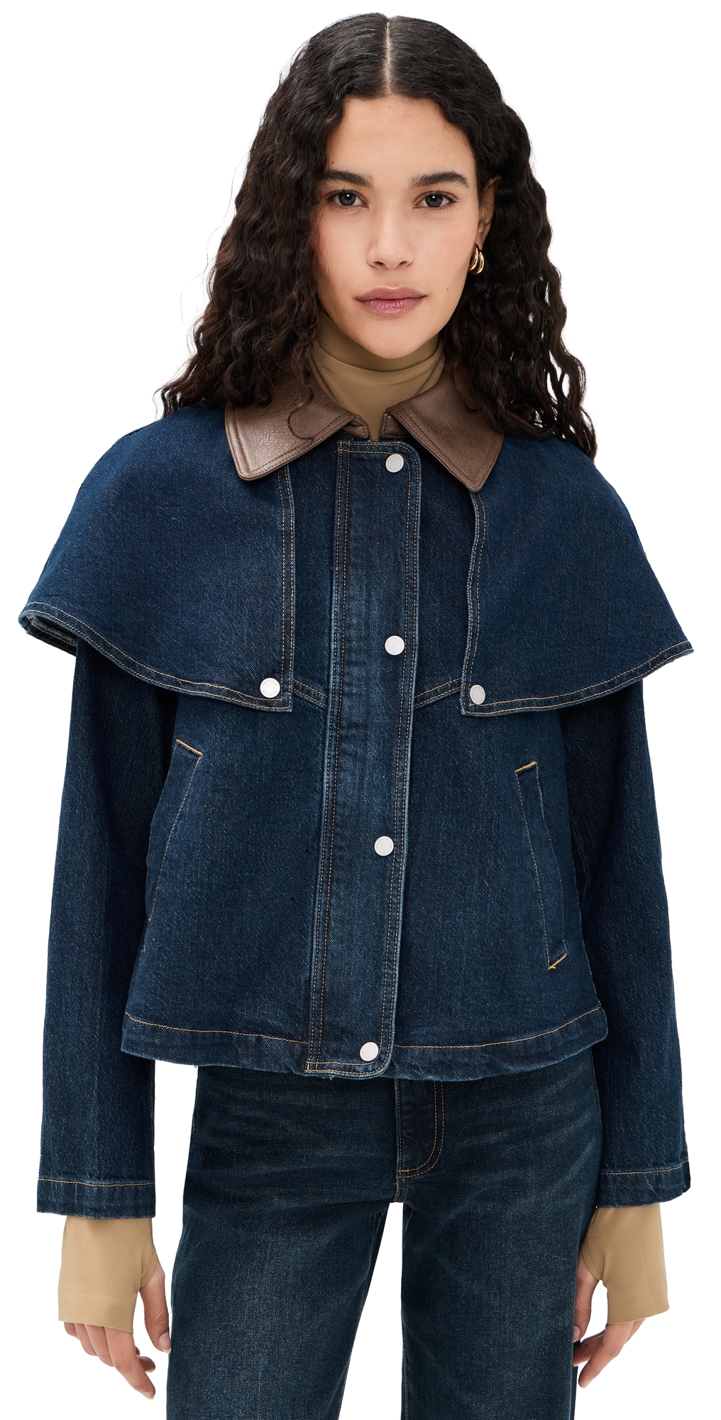Avec Les Filles Cape Jacket Raw Indigo Avec Les Filles Cape Jacket Raw Indigo