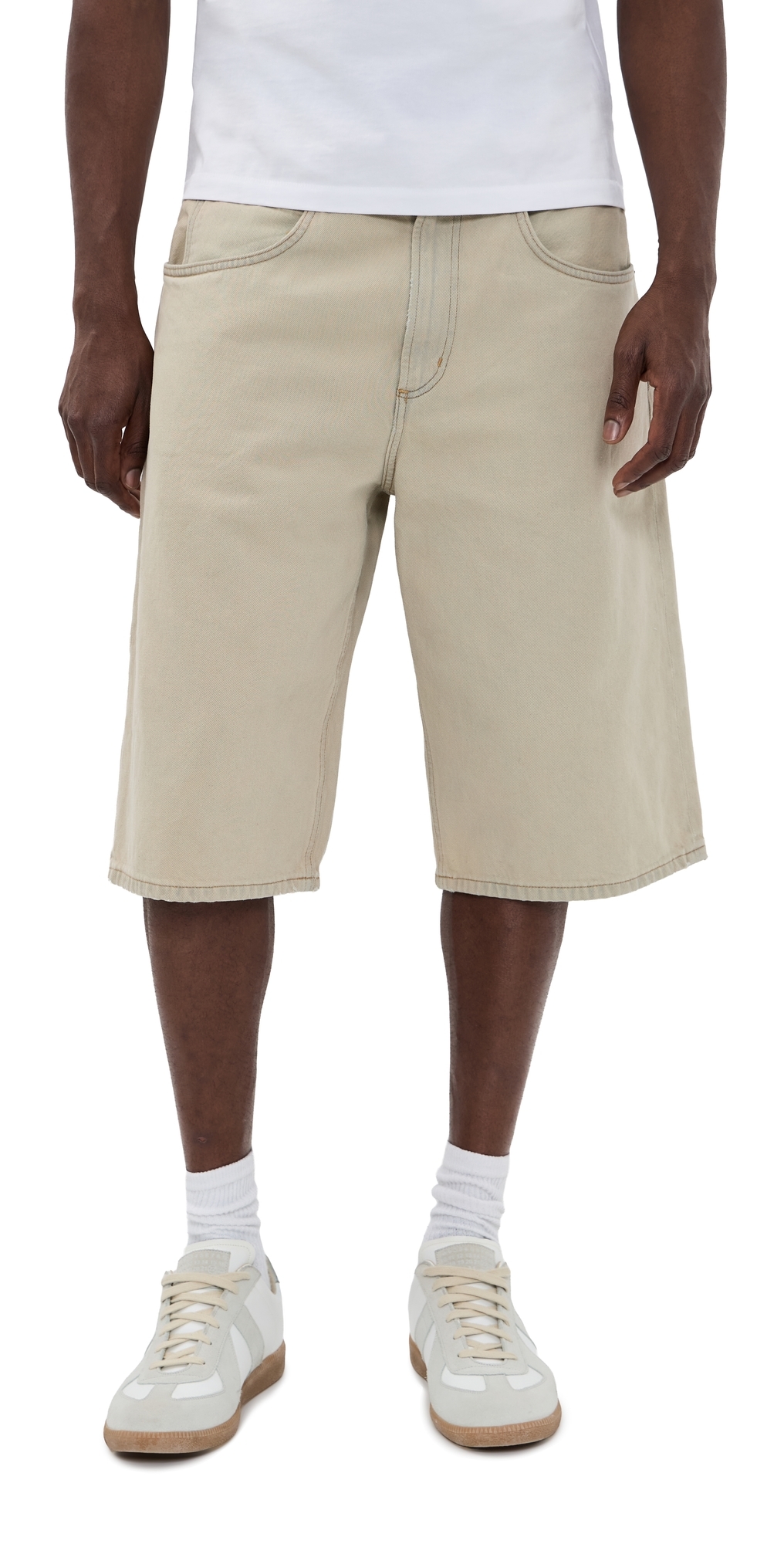 AGOLDE Fusion Skater Shorts Burnished Khaki AGOLDE Fusion Skater Shorts Burnished Khaki