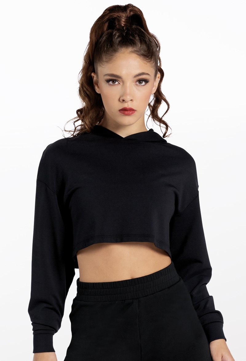 Long Sleeve Cropped Hoodie – Black – Small Child – Dance Top AH Long Sleeve Cropped Hoodie – Black – Small Child – Dance Top AH