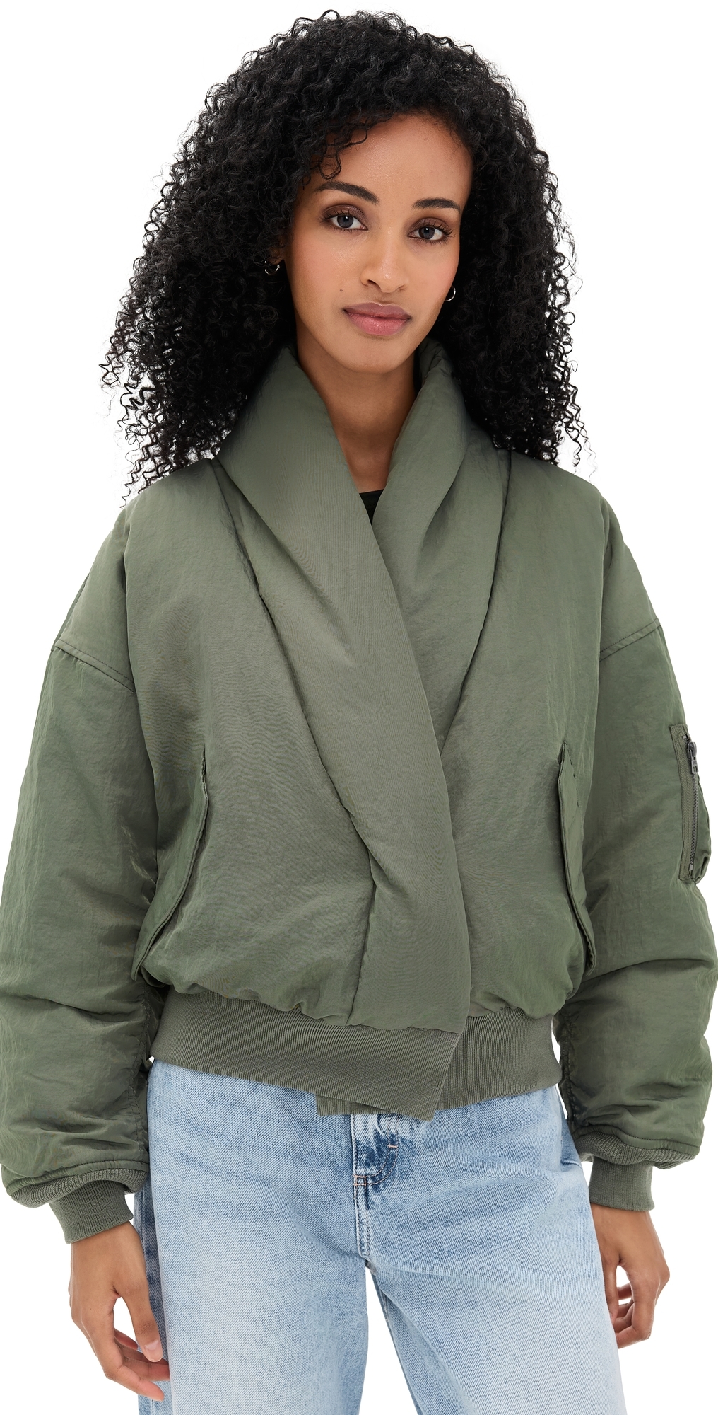 Alpha Industries Shawl Collar Flight Jacket Field Grey