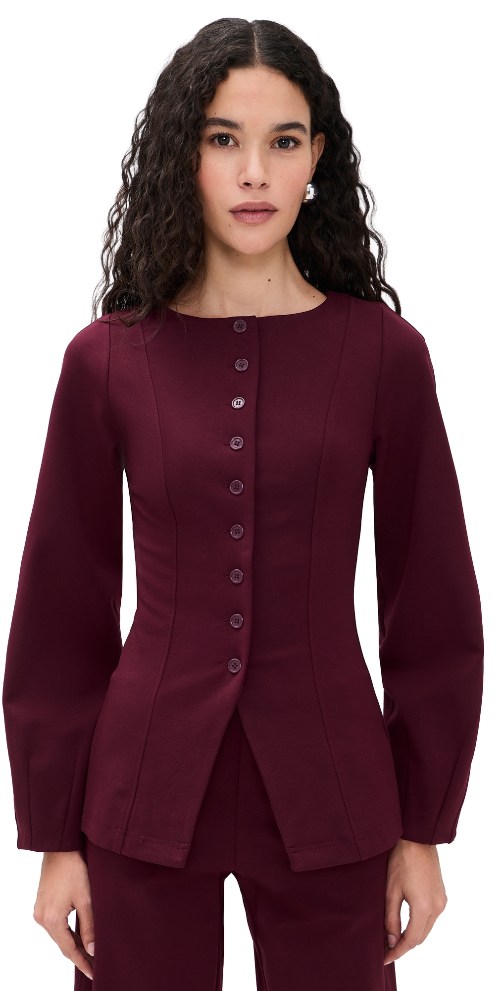 ALIGNE Bonnie Ponte Blazer Oxblood