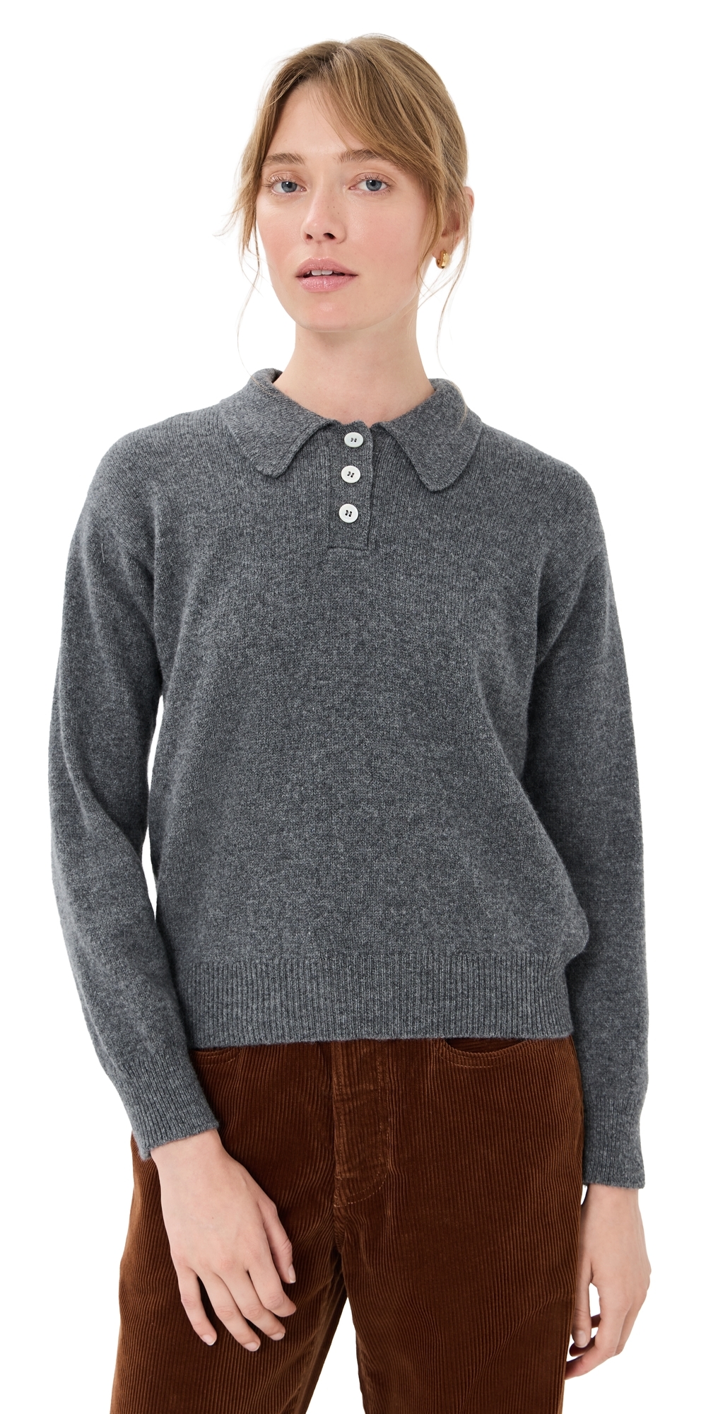 &Daughter Edith Polo Shirt Derby Grey