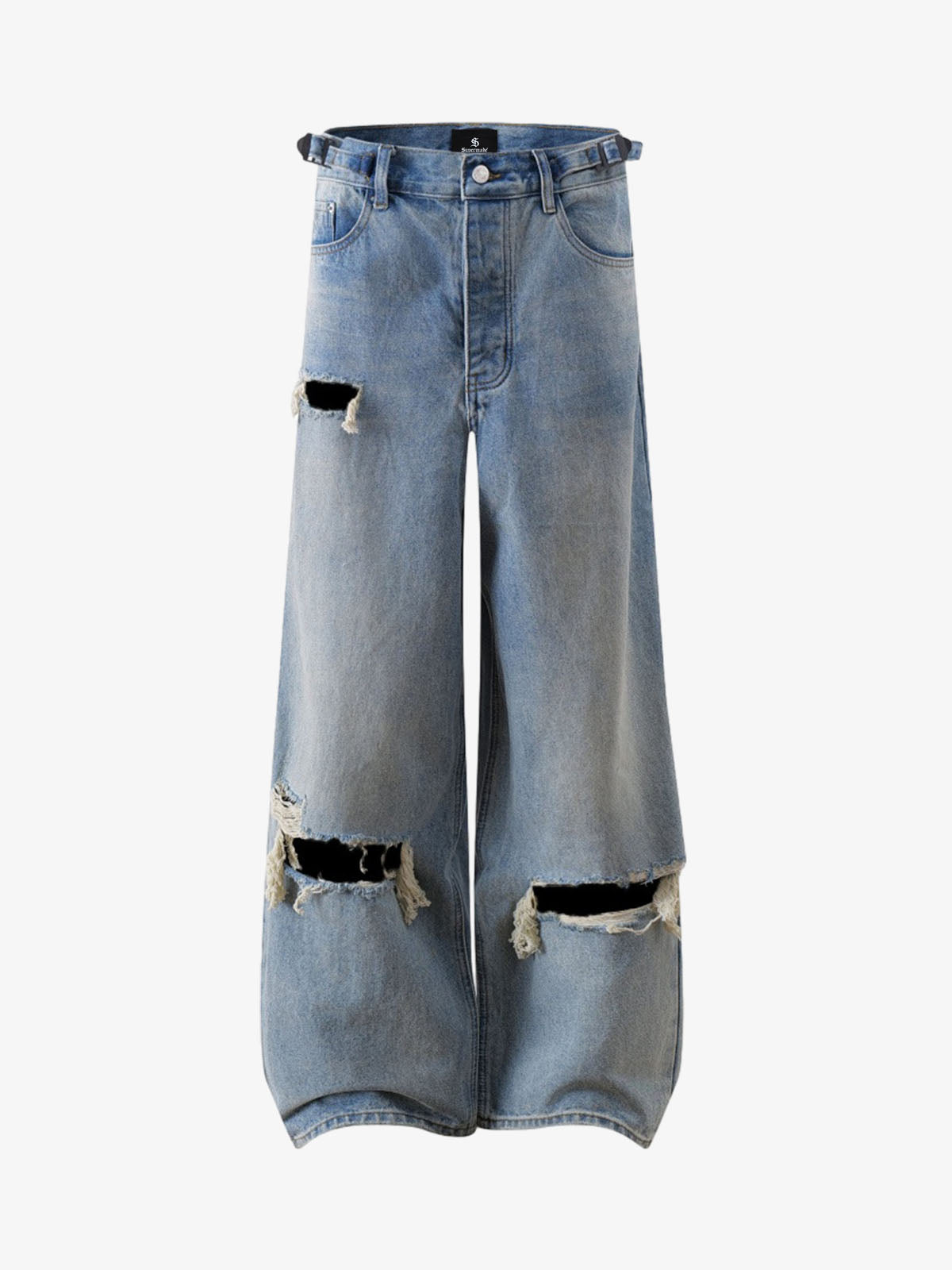 Retro Ripped Wide Leg Jeans Retro Ripped Wide Leg Jeans