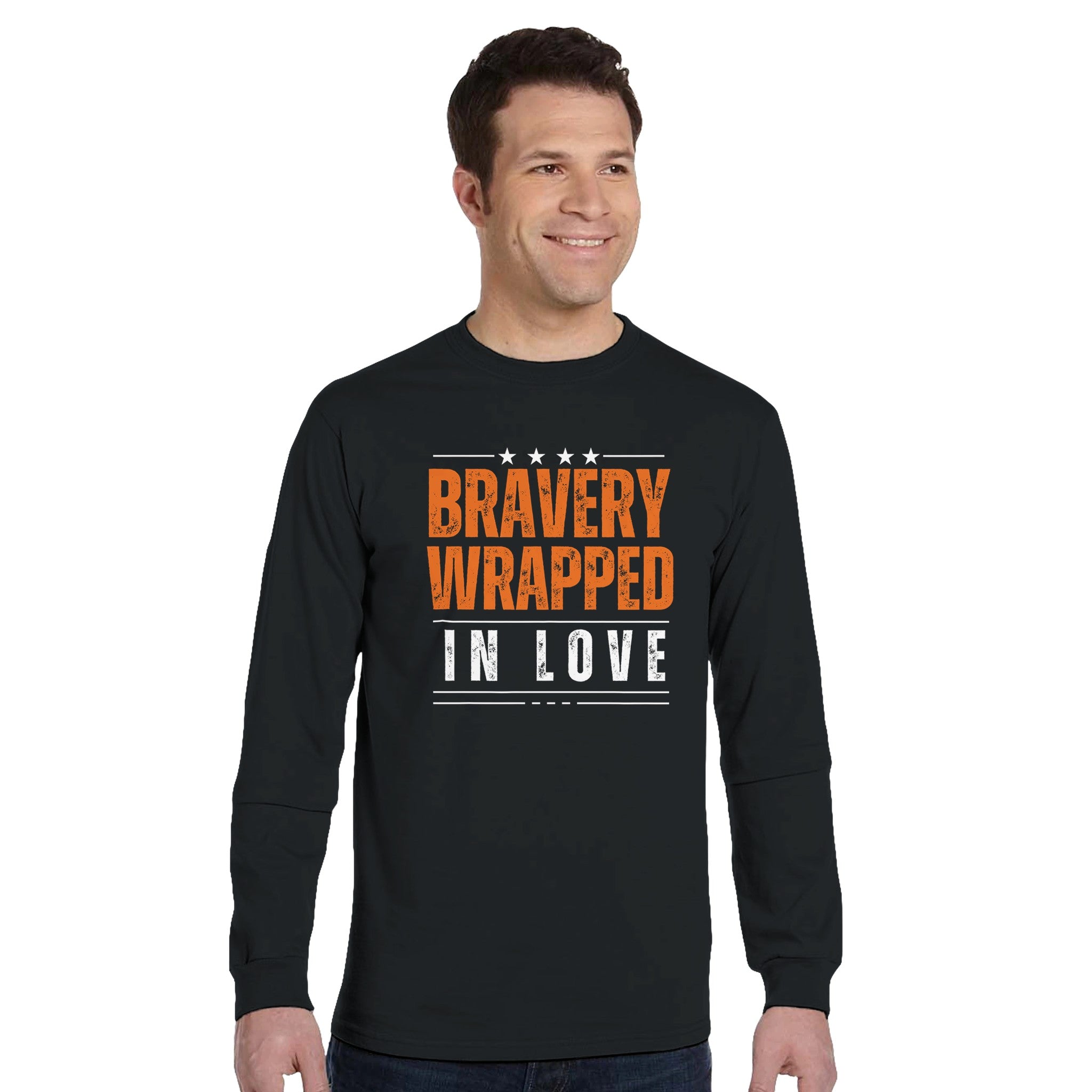Bravery and Love – Long-Sleeve Shirt by Econscious – S Black Bravery and Love – Long-Sleeve Shirt by Econscious – S Black