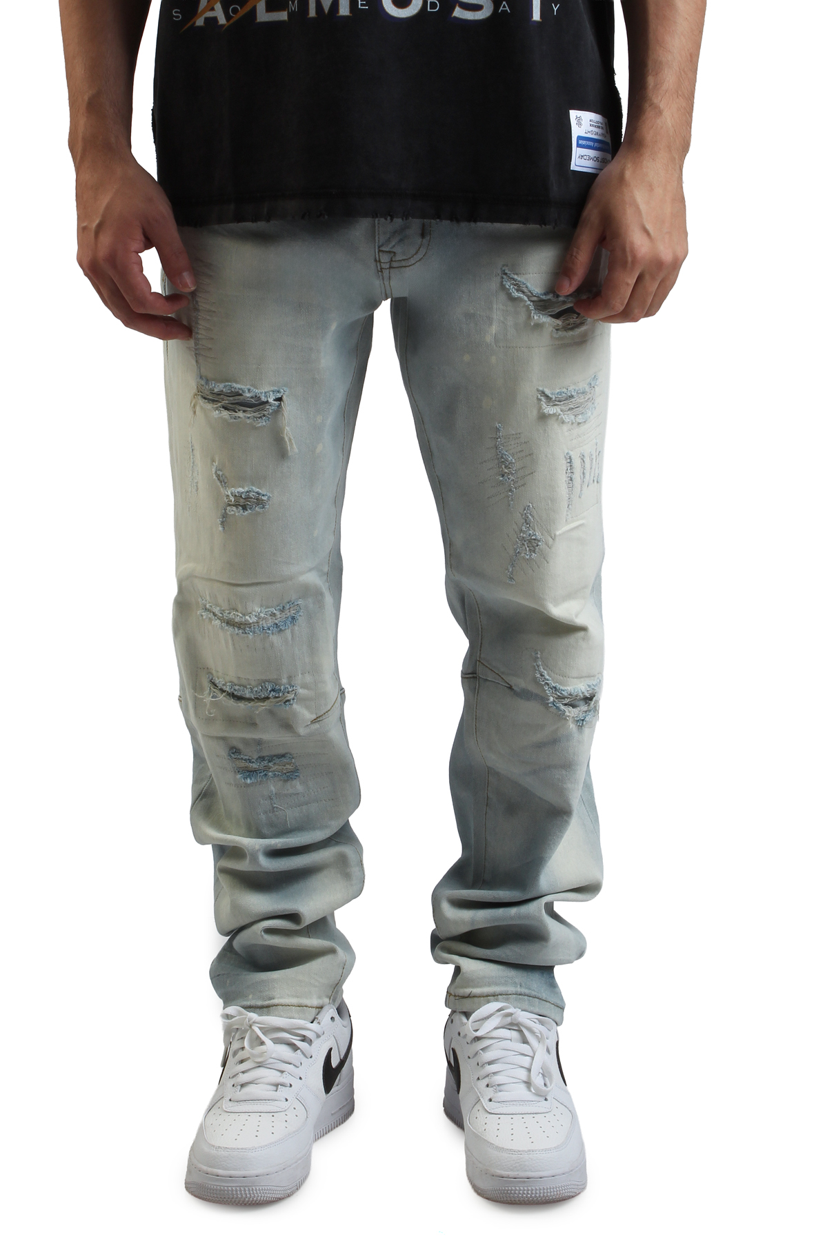 Men Taurus Shred Jeans Taurus Blue Pants x L Taurus Blue