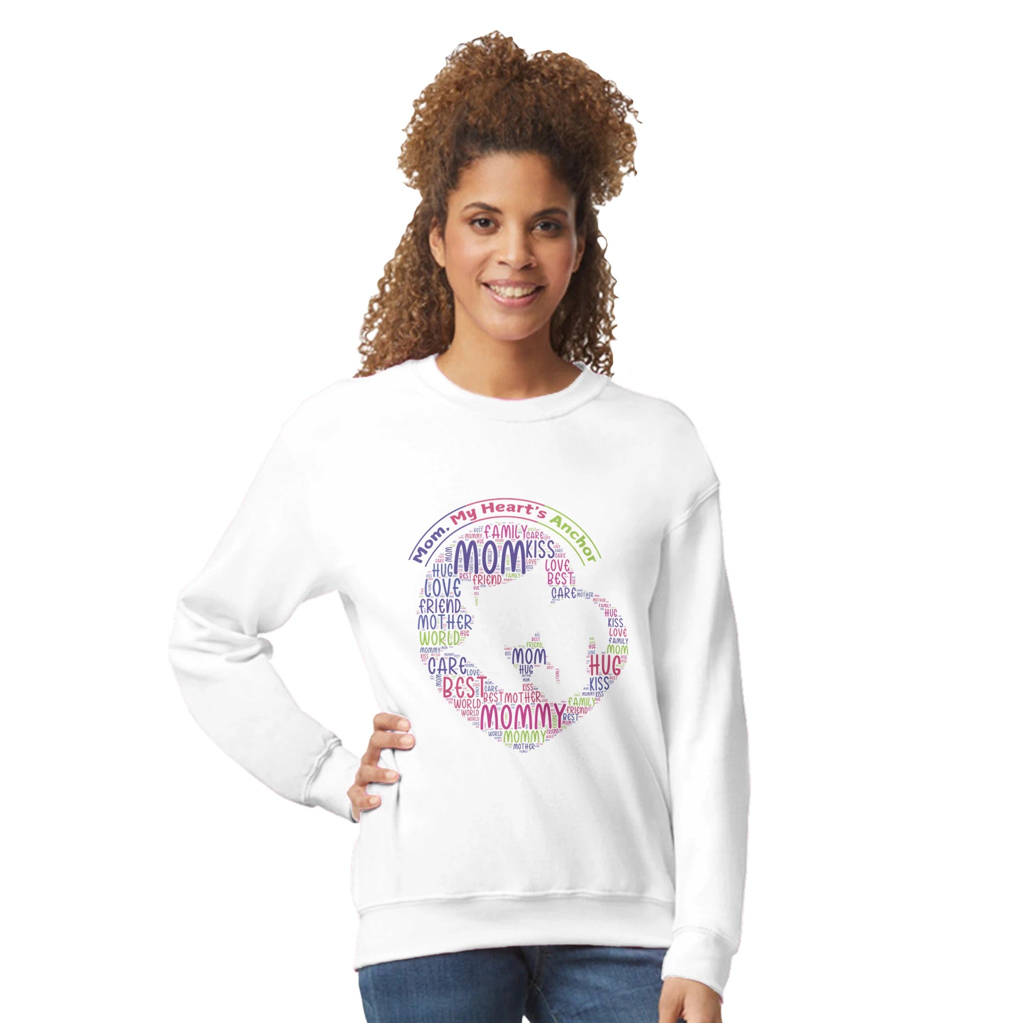 Word Cloud Mom Gift Classic Crewneck Sweatshirt Word Cloud Mom Gift Classic Crewneck Sweatshirt