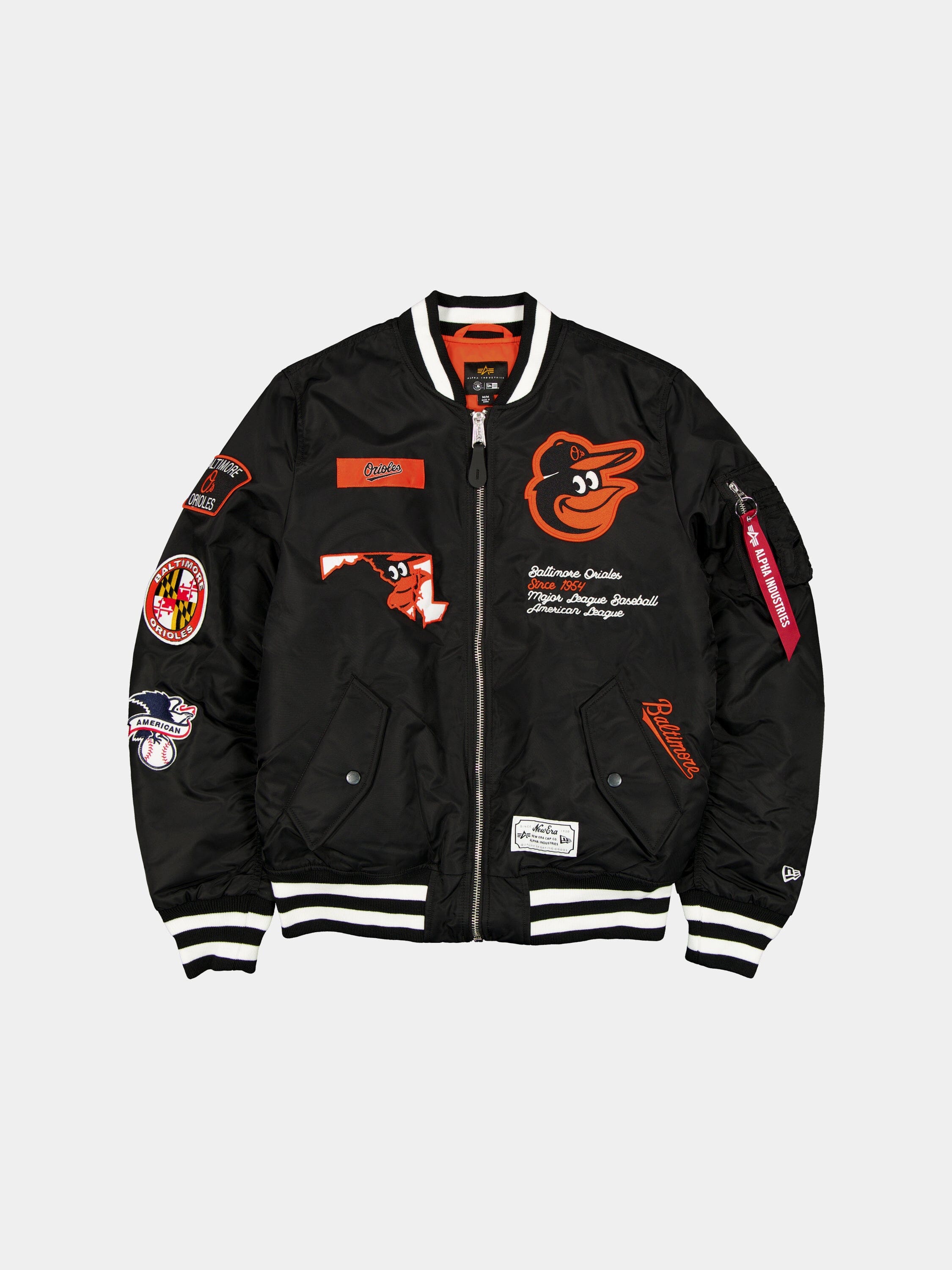 BALTIMORE ORIOLES X ALPHA X NEW ERA MA- BOMBER JACKET