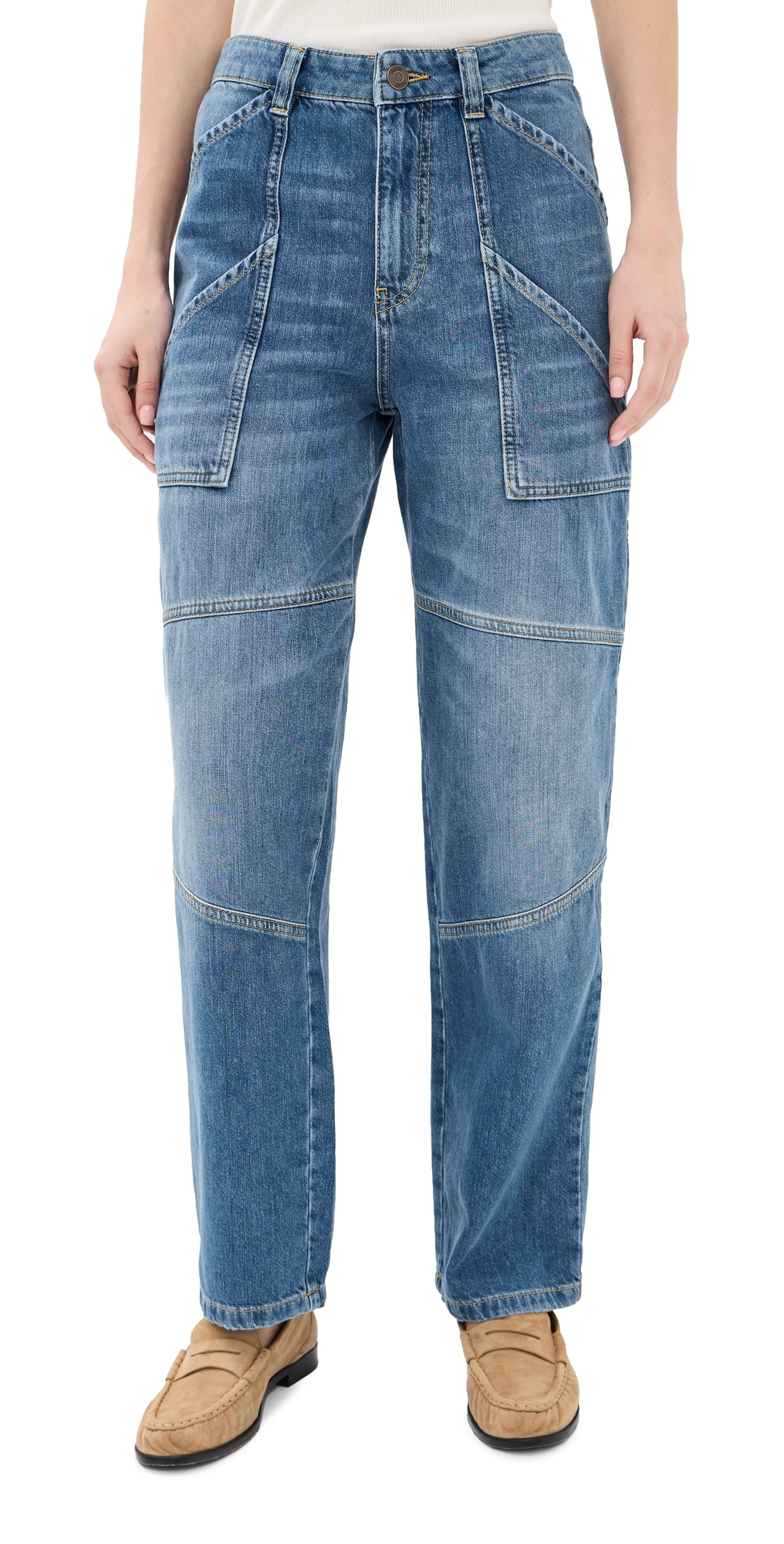ba & sh Carpenter Jeans Light Used Blue