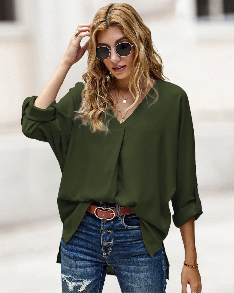 Zeagoo V-Neck Long Sleeve Buckle Shirt Plain Shirts Shirt Top Elegant Shirts Casual Slim Fit Basic – Light Green M Zeagoo V-Neck Long Sleeve Buckle Shirt Plain Shirts Shirt Top Elegant Shirts Casual Slim Fit Basic – Light Green M