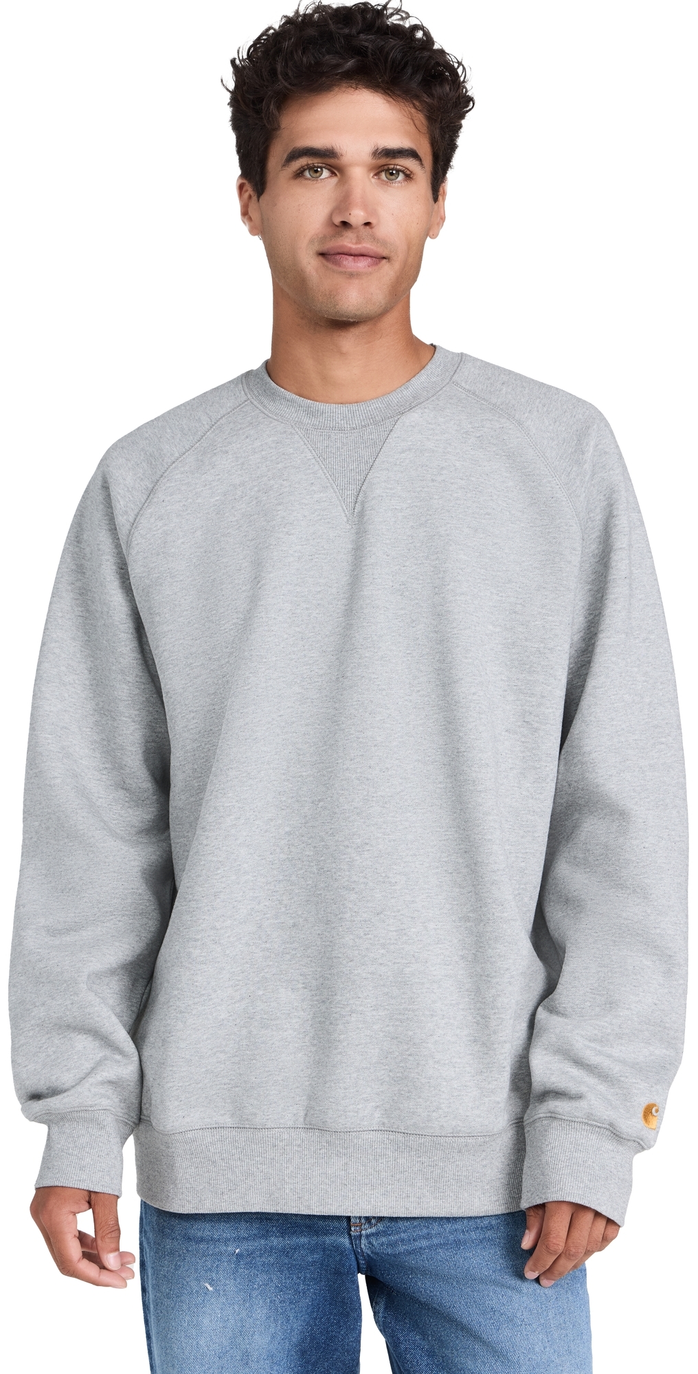 Carhartt WIP Chase Crewneck Sweatshirt Grey HeatherGold Carhartt WIP Chase Crewneck Sweatshirt Grey HeatherGold