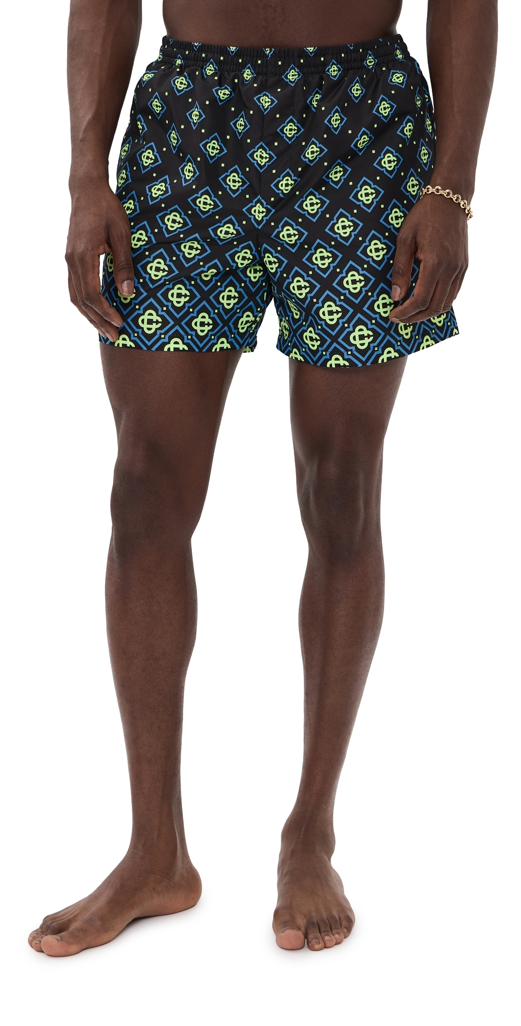 Casablanca Degrade Monogram Printed Swim Shorts Black