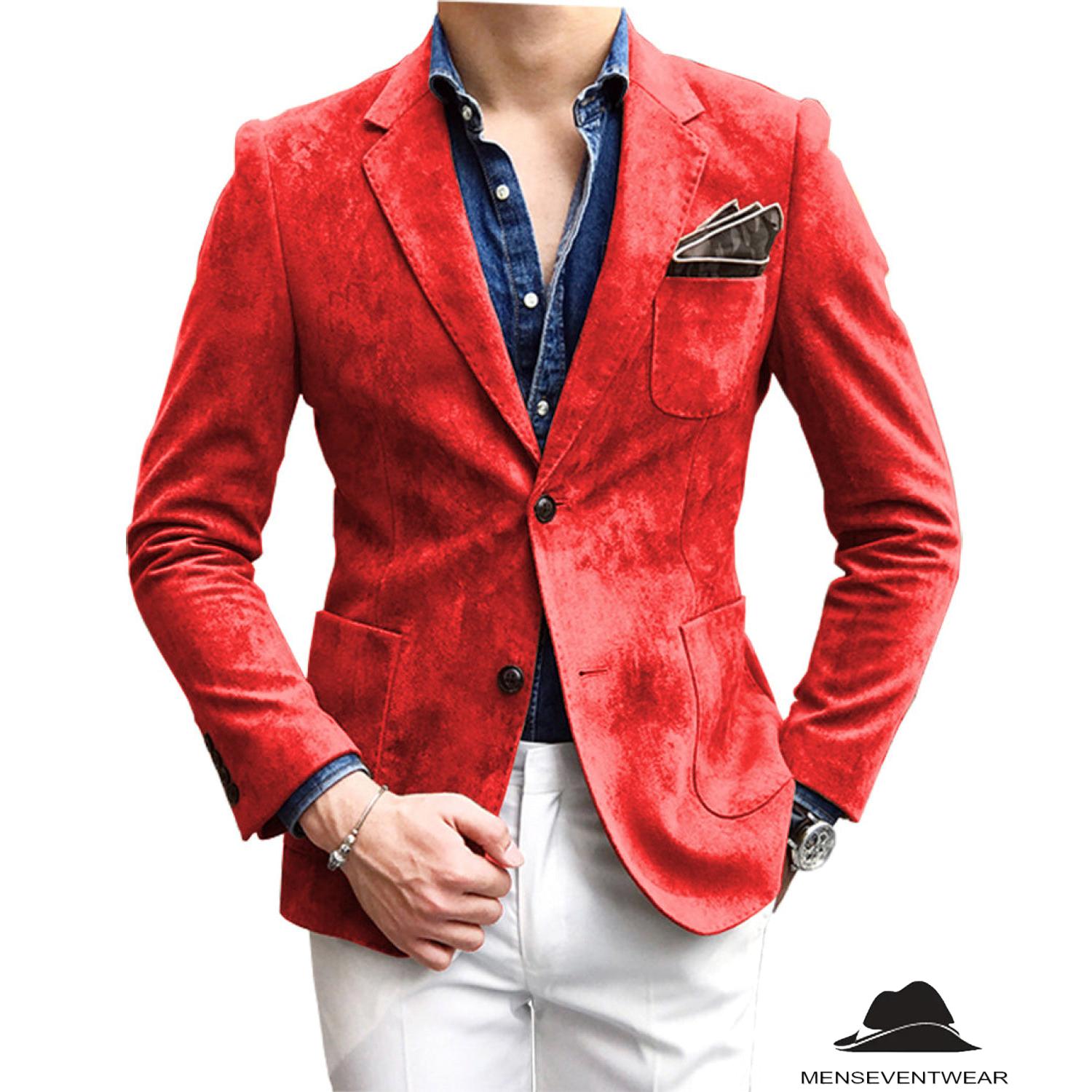 Menseventwear Casual Men’s Fashion Suede Notch Lapel Blazer Denim Jacket Menseventwear Casual Men’s Fashion Suede Notch Lapel Blazer Denim Jacket