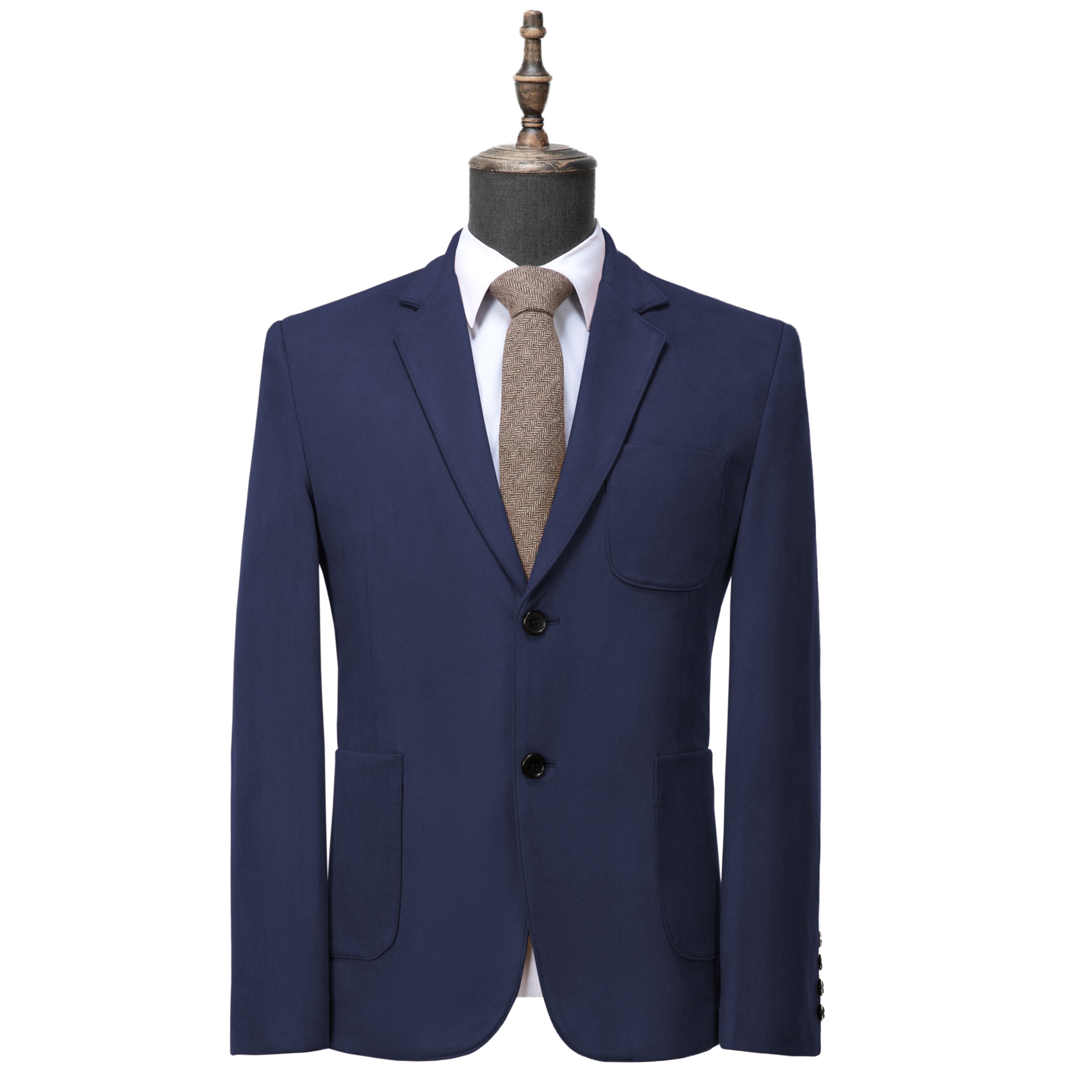 Casual Men’s Fashion Suede Notch Lapel Blazer Denim Jacket Casual Men’s Fashion Suede Notch Lapel Blazer Denim Jacket