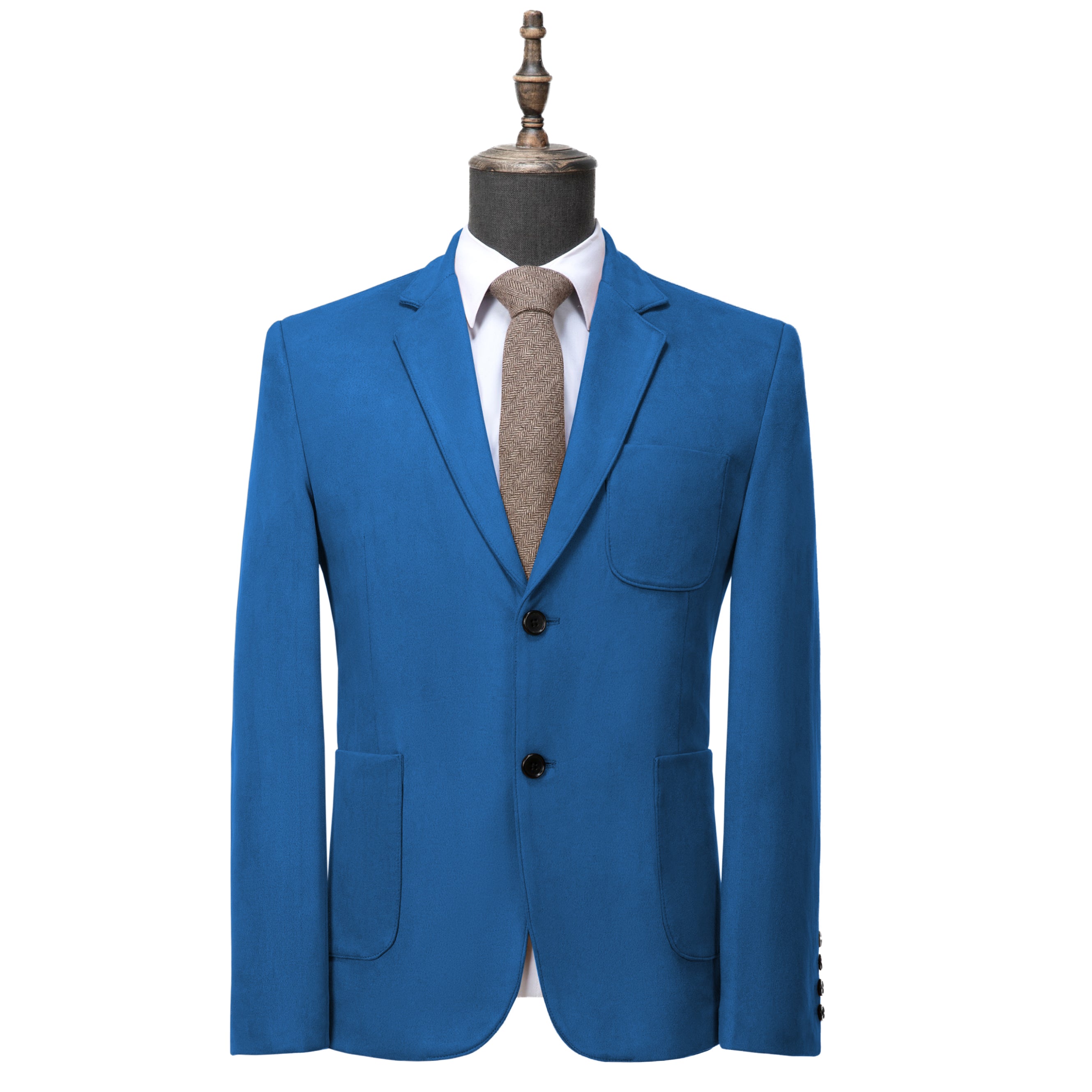 Casual Men’s Fashion Suede Notch Lapel Blazer Denim Jacket Casual Men’s Fashion Suede Notch Lapel Blazer Denim Jacket