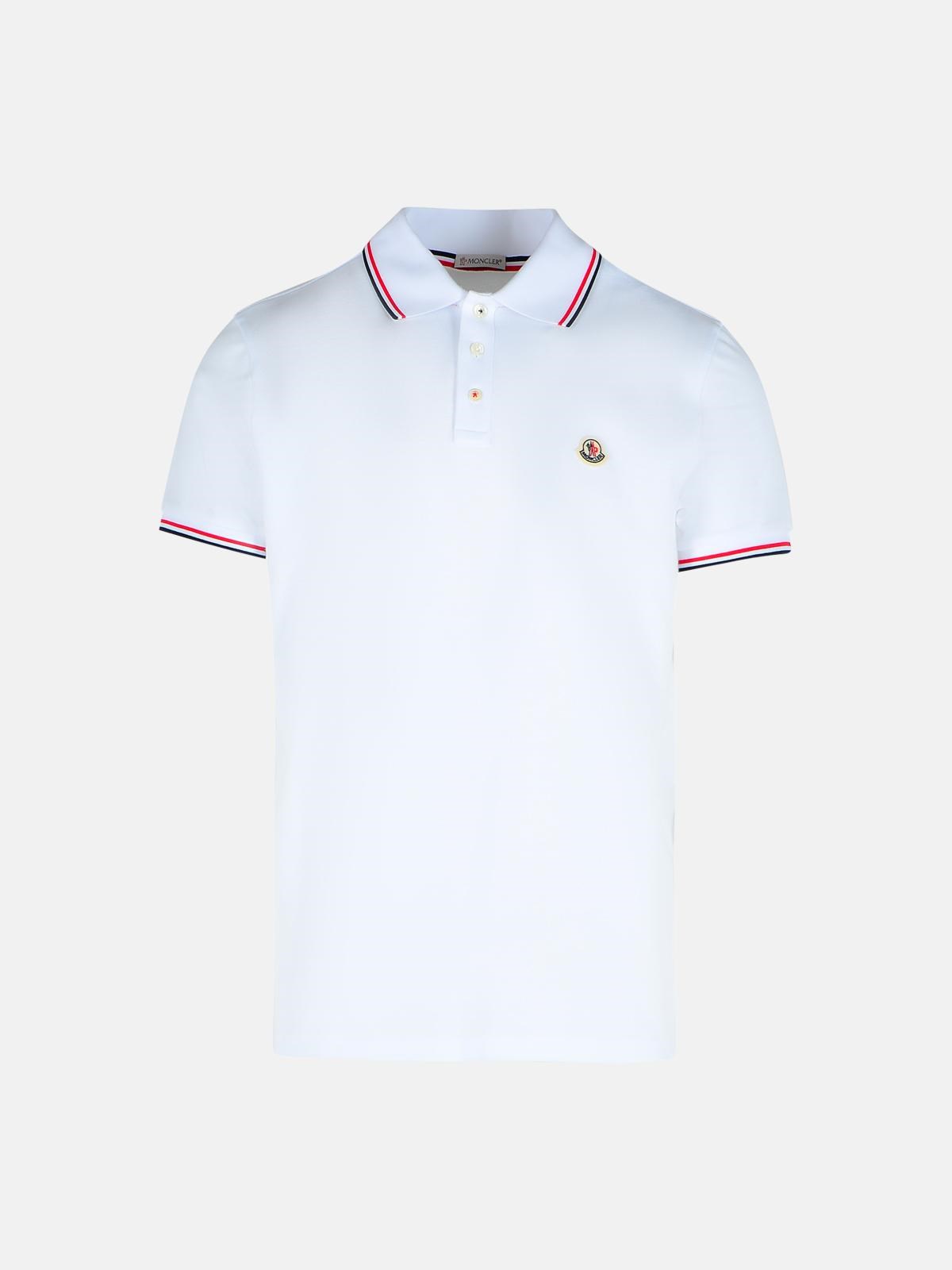 MONCLER White Cotton Polo Shirt MONCLER White Cotton Polo Shirt