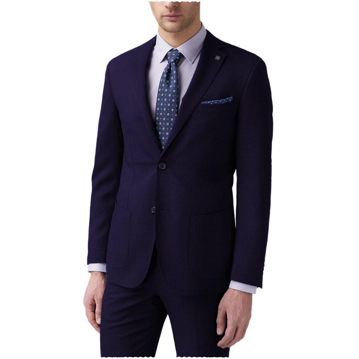 Ceehuteey pieces Mens Suit Blazer Blazer+Pants – Navy R