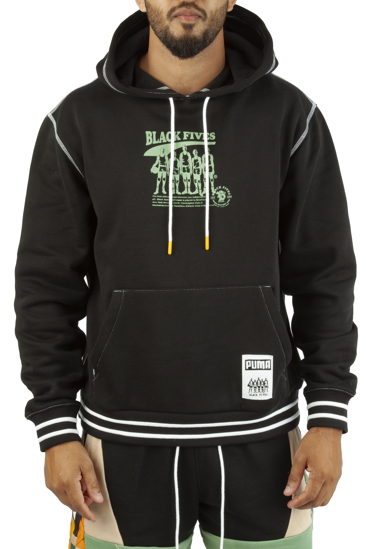 Men PUMA x BLACK FIVES Basketball Hoodie Black Sweatshirts Black Men PUMA x BLACK FIVES Basketball Hoodie Black Sweatshirts Black