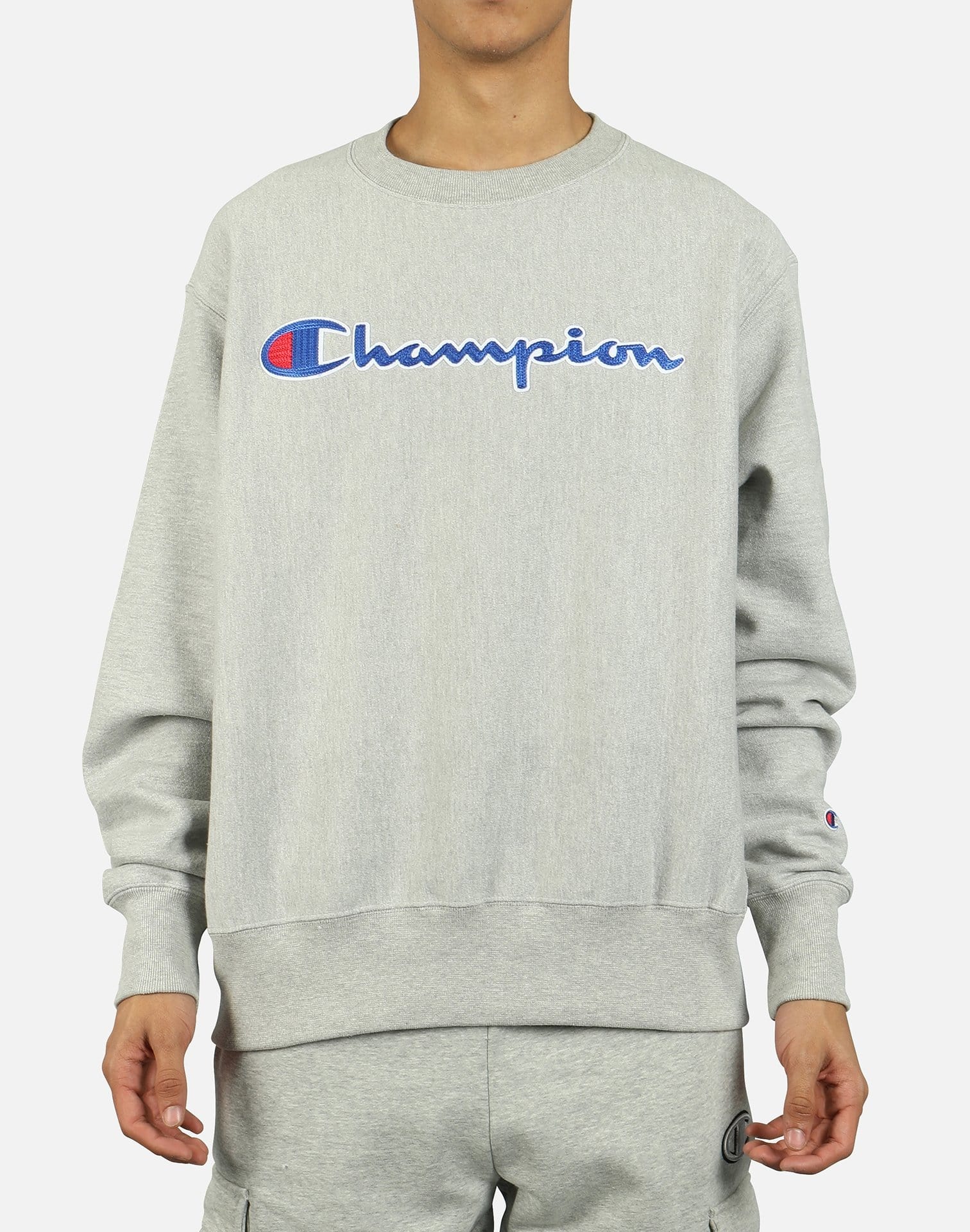 Champion REVERSE WEAVE CHAIN STITCH SCRIPT LOGO CREW SWEATSHIRT Champion REVERSE WEAVE CHAIN STITCH SCRIPT LOGO CREW SWEATSHIRT