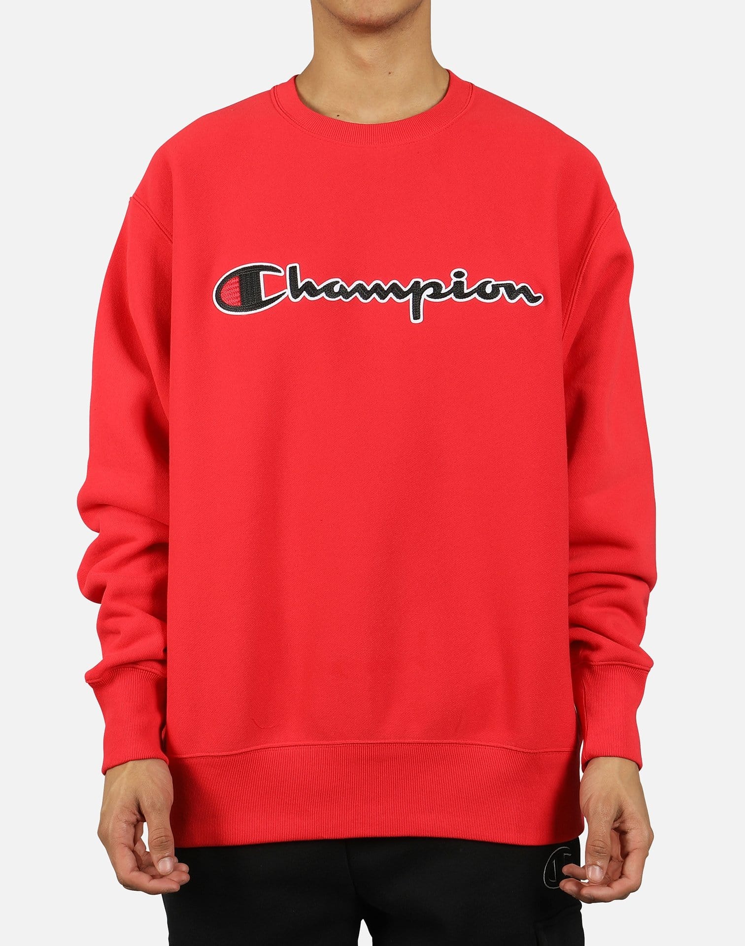 Champion REVERSE WEAVE CHAIN STITCH SCRIPT LOGO CREW SWEATSHIRT Champion REVERSE WEAVE CHAIN STITCH SCRIPT LOGO CREW SWEATSHIRT